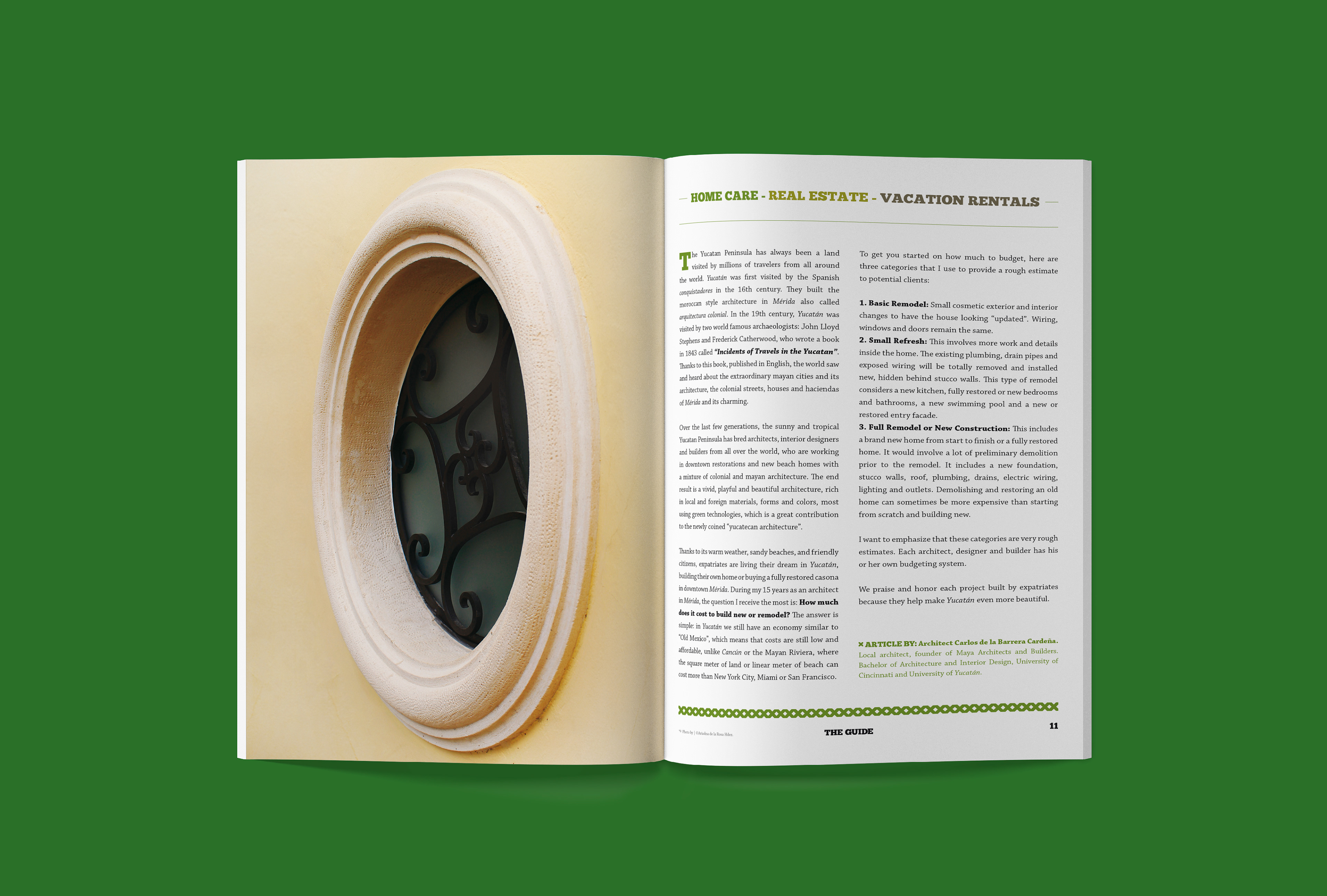 Page spread with a Home Care - Real Estate - Vacation Rentals article