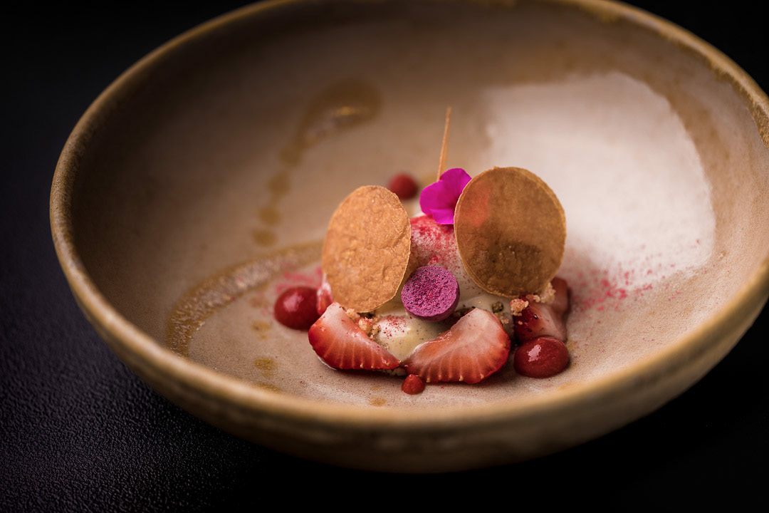 Assiette réalisée pour un dessert