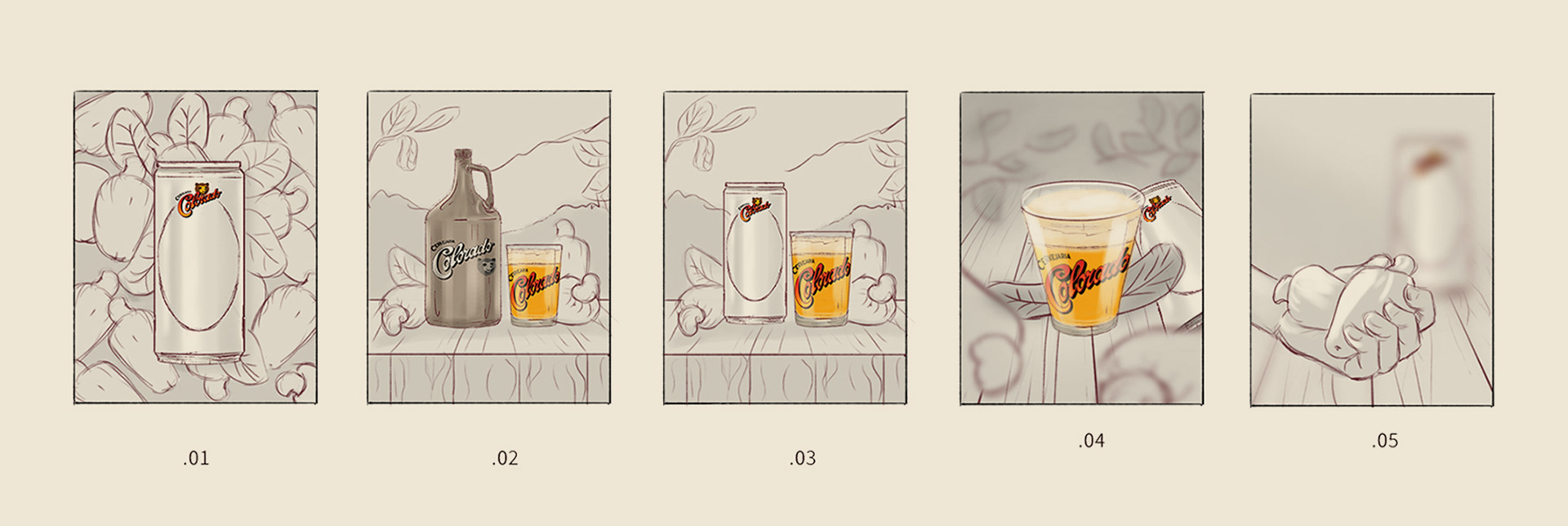 shootingboard created for the advertising campaign to relaunch Nassau beer, from Cervejaria Colorado.