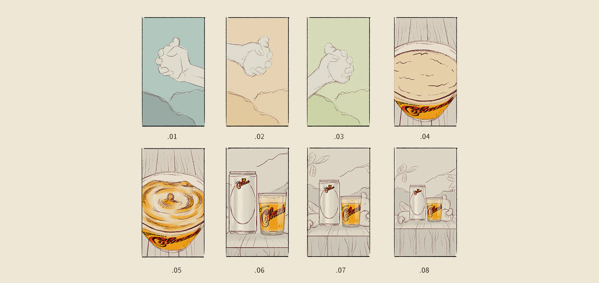 shootingboard created for the advertising campaign to relaunch Nassau beer, from Cervejaria Colorado.