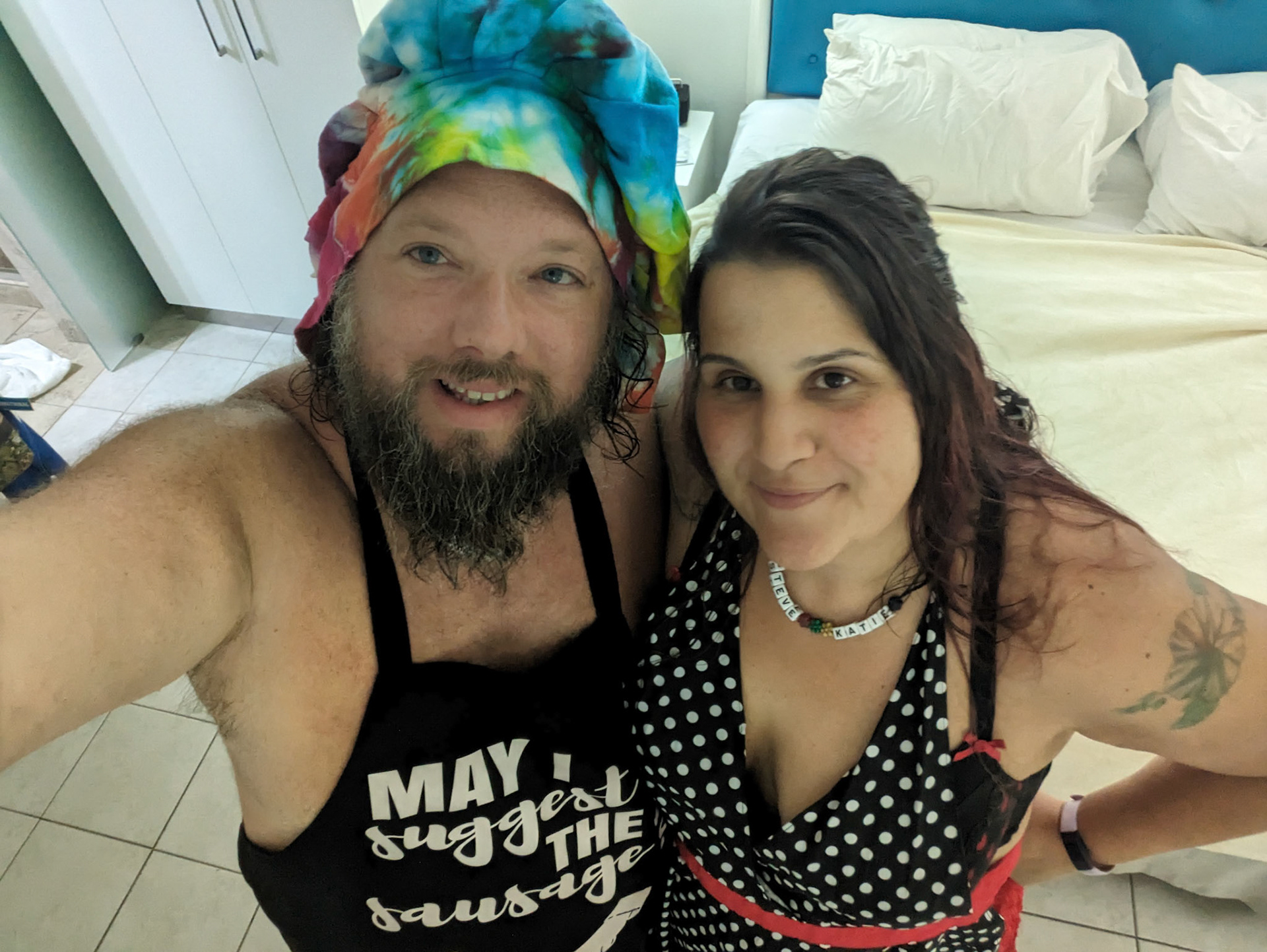 Friday our whole group wore chef's hats and aprons!