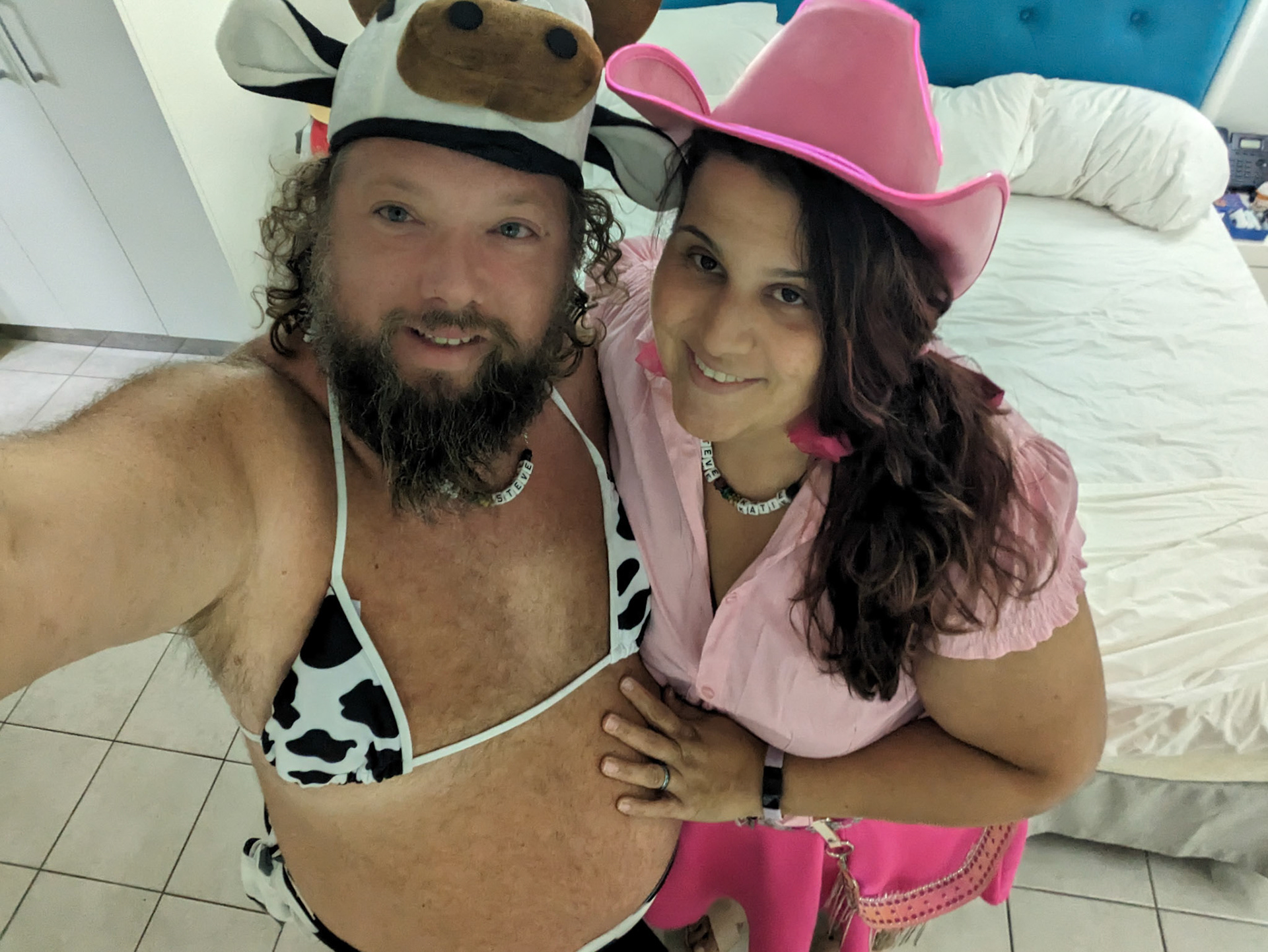 Saturday was Wild West Night! A Cow and his cow girl!