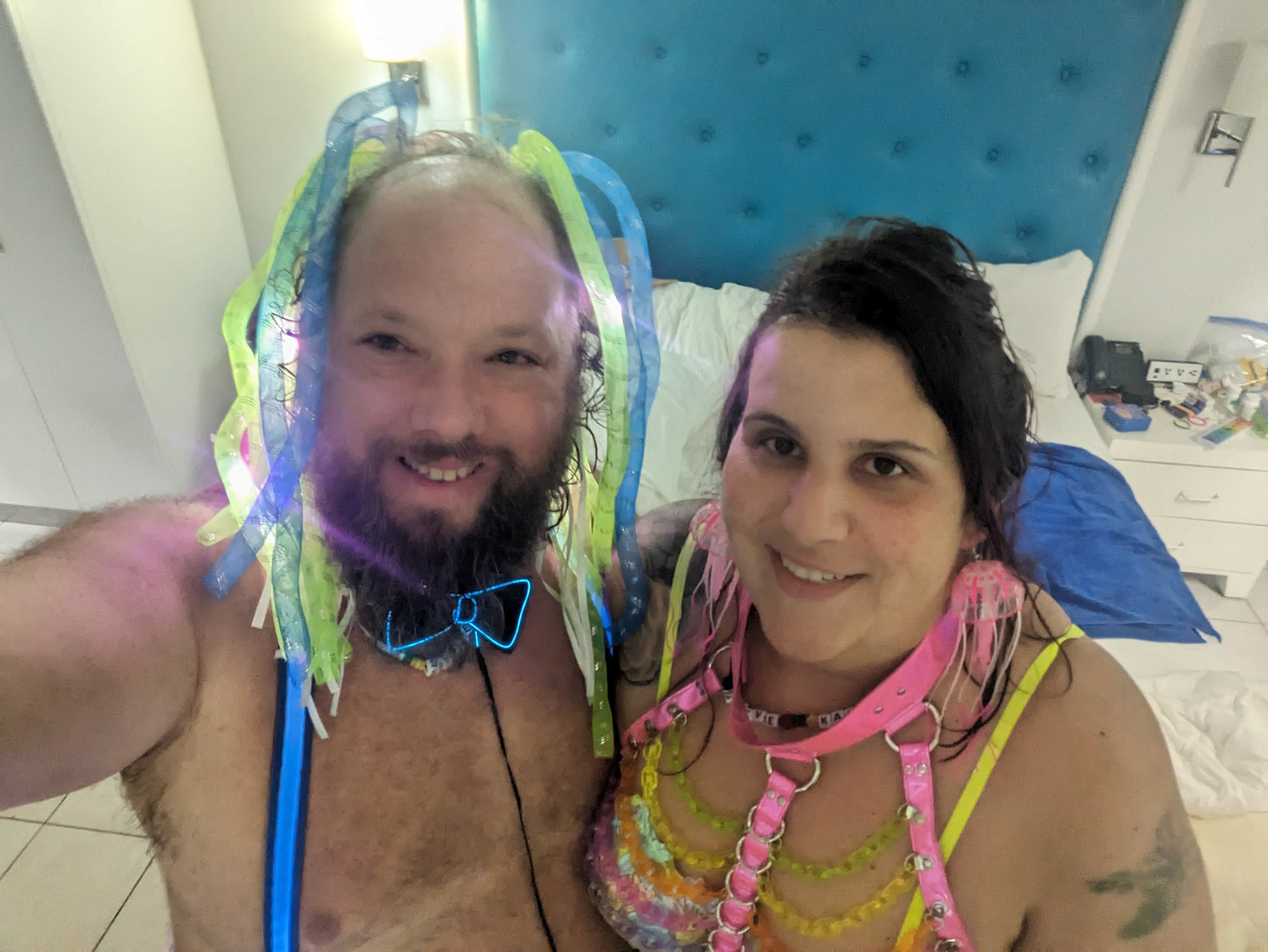 Tuesday is GLOW night!  Dance on the pool deck after dinner