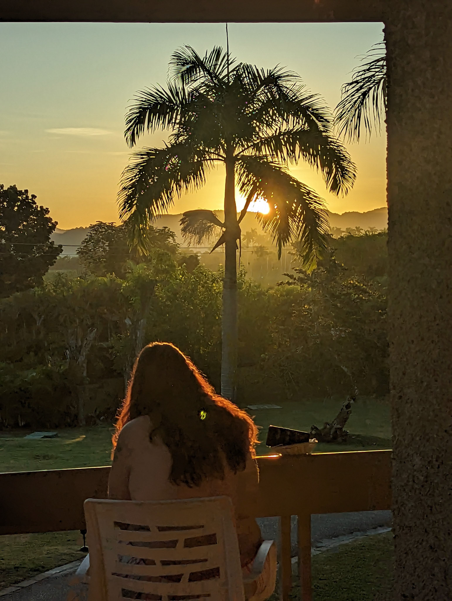 Sunrise over the mountains in Jamaica!