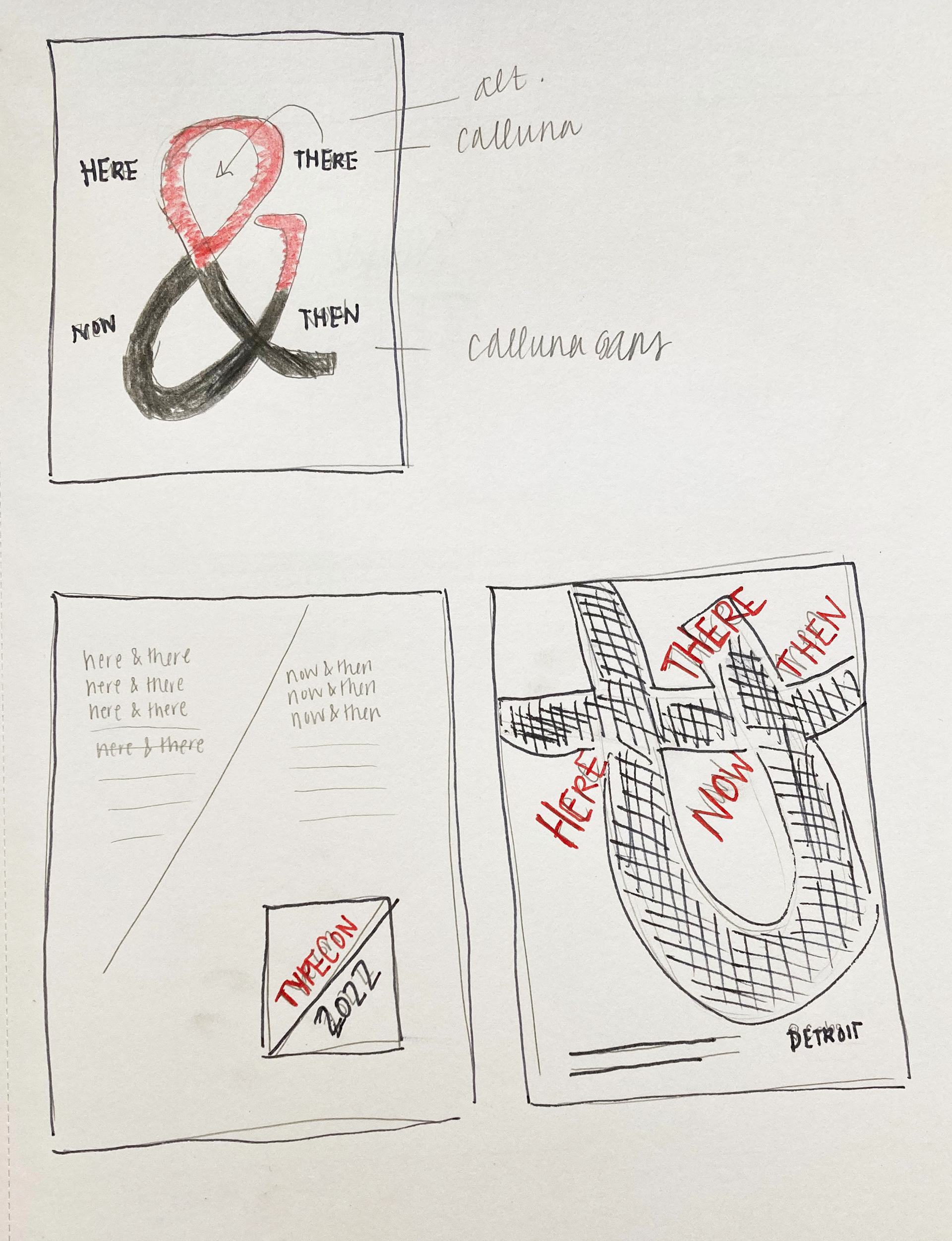 Here specific typefaces are considered (Calluna and Calluna Sans), and the ampersand tilts.