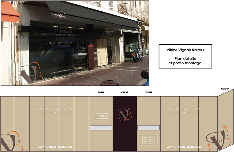 Création visuel vitrine boutique
