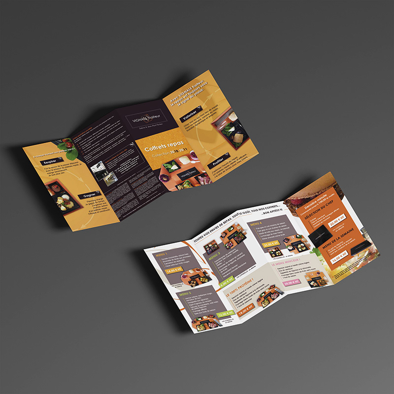 Plaquette commerciale plateaux repas