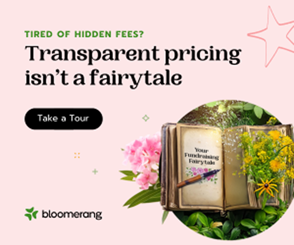Ad creative highlighting Bloomerang’s simple, transparent pricing in contrast to competitors’ hidden fees.