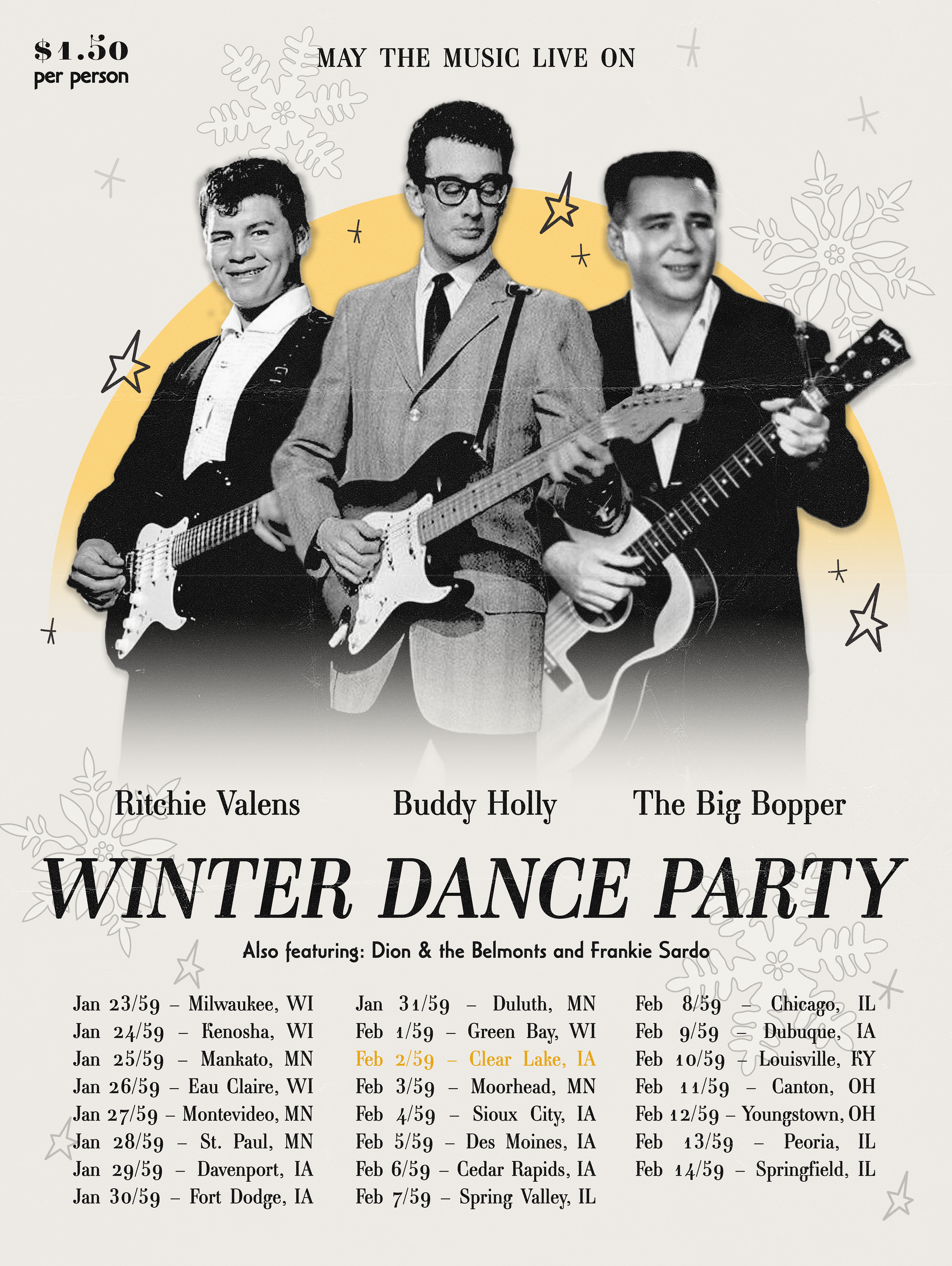 Modern Version of the 1959 Tour Poster