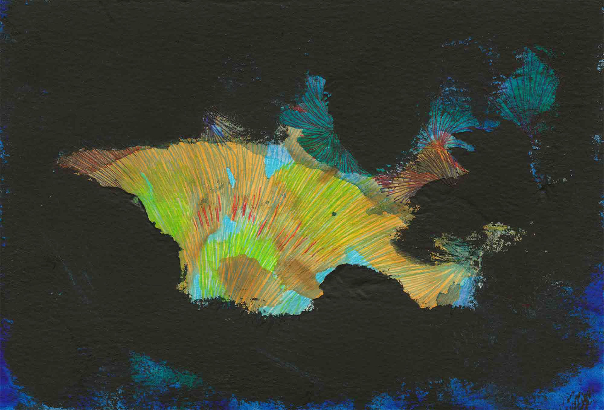 That Night, That Light [#SS16DW030] 2016, Watercolor and Pen on Acid-free Paper, 3.9 x 5.8 in. / 100 x 148 mm