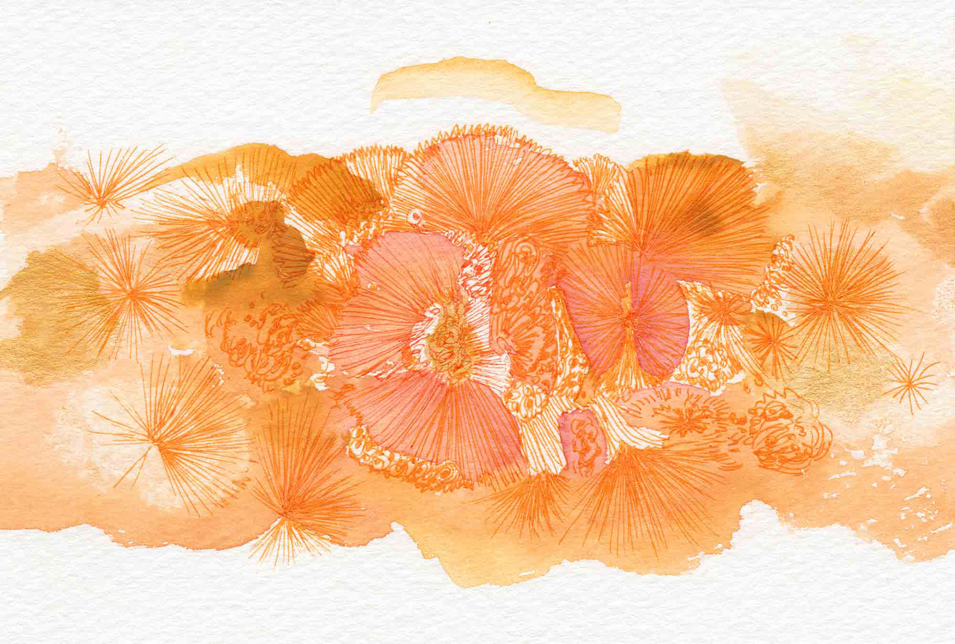 Dream [#SS16DW055] 2016, Watercolor and Pen on Acid-free Paper, 3.9 x 5.8 in. / 100 x 148 mm