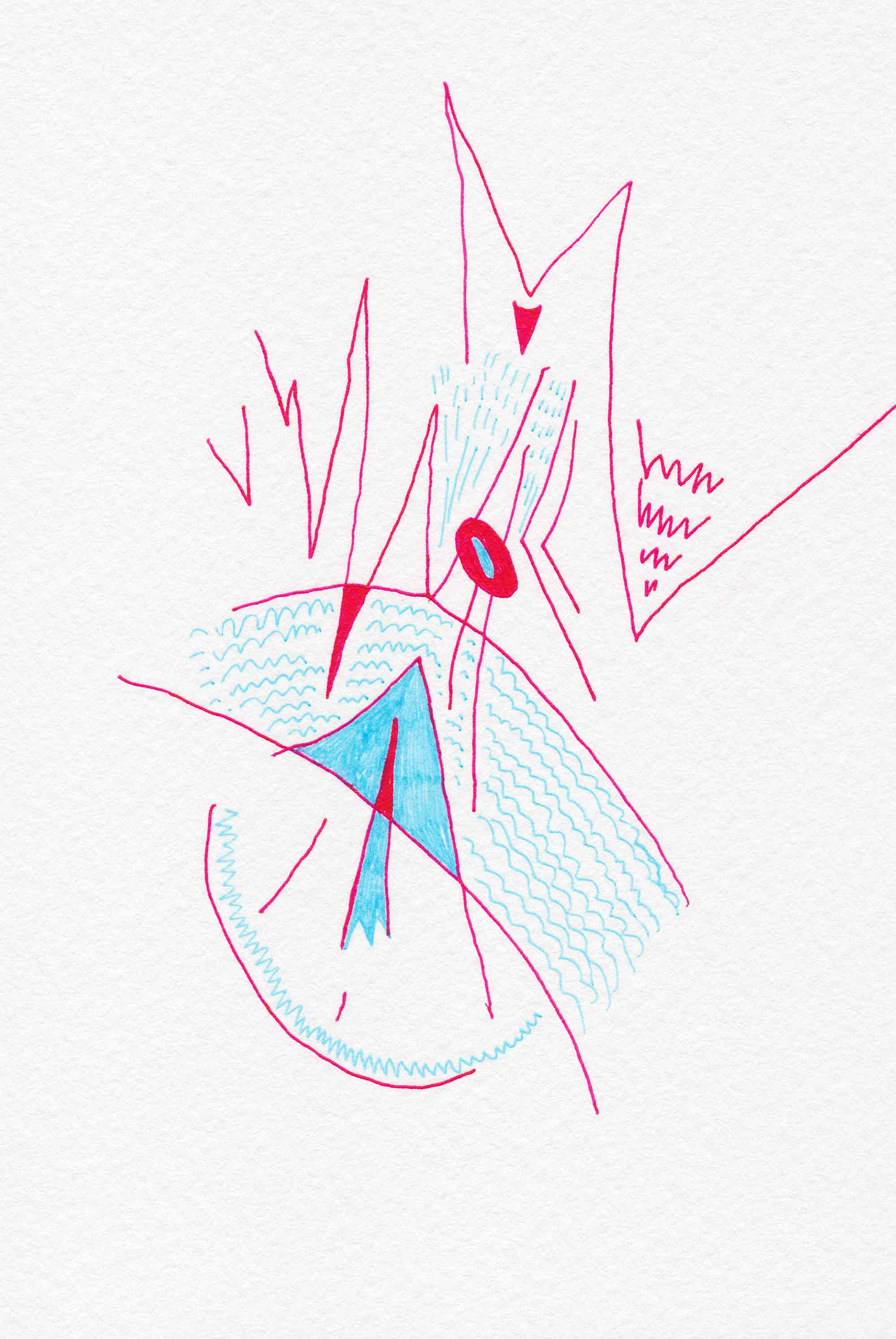 Playground [#SS14DW079]  2014, Pen on Paper, 5.8 x 3.9 in. / 148 x 100 mm