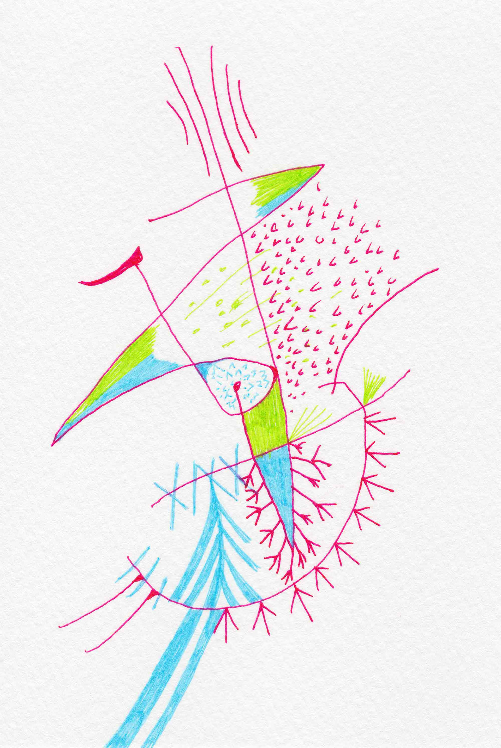 Playground [#SS14DW072]  2014, Pen on Paper, 5.8 x 3.9 in. / 148 x 100 mm