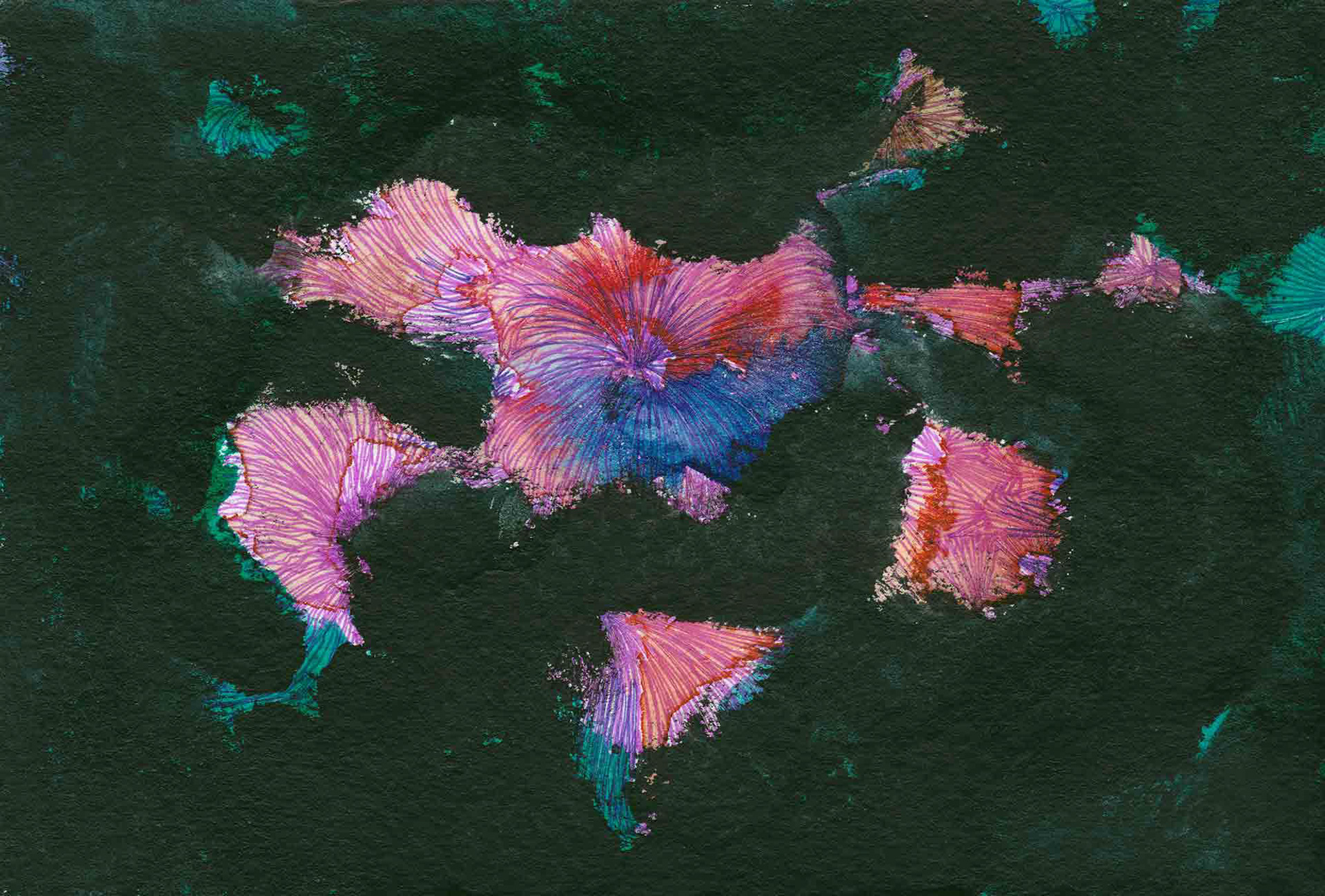 That Night, That Light [#SS16DW033] 2016, Watercolor and Pen on Acid-free Paper, 3.9 x 5.8 in. / 100 x 148 mm