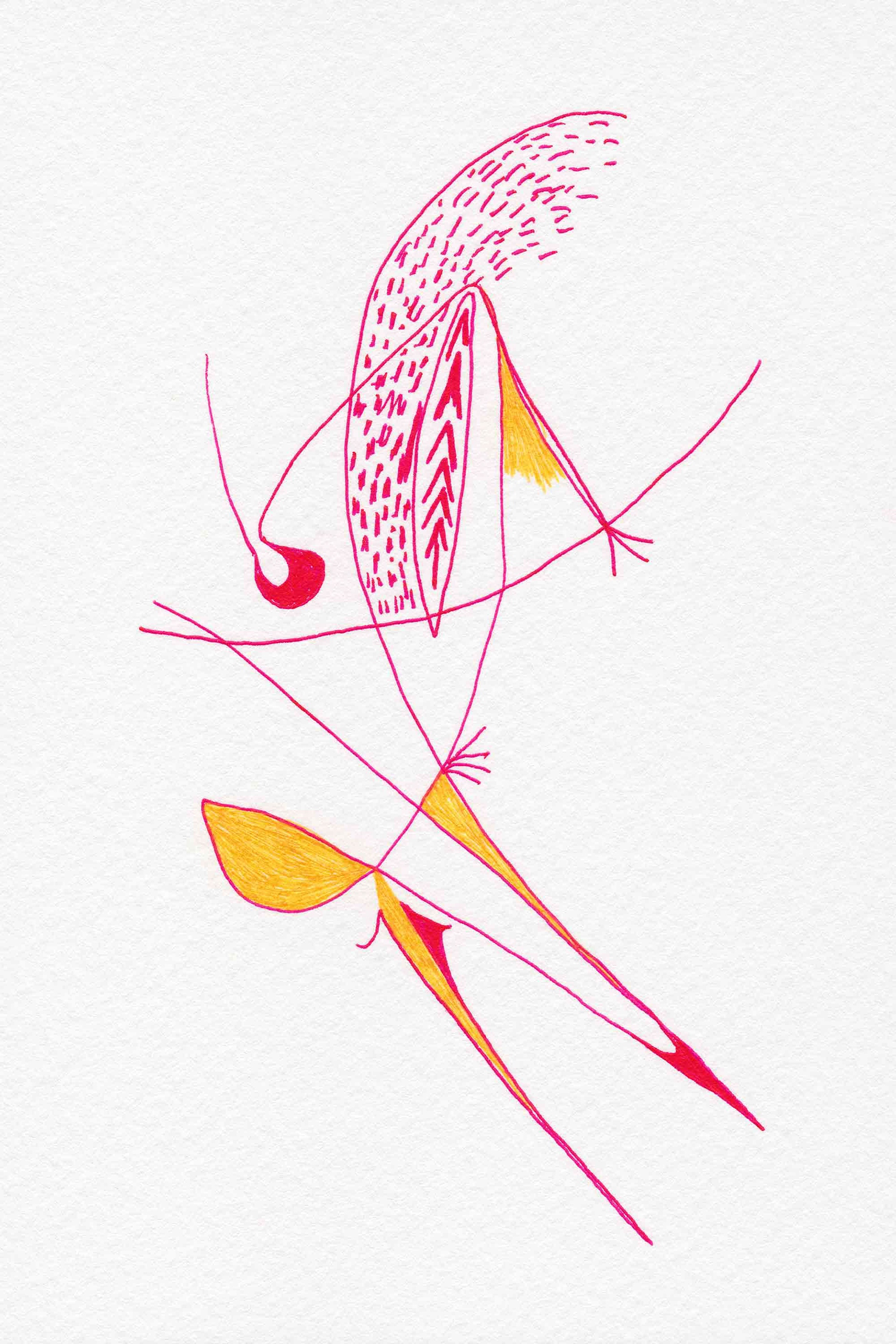 Playground [#SS14DW074]  2014, Pen on Paper, 5.8 x 3.9 in. / 148 x 100 mm