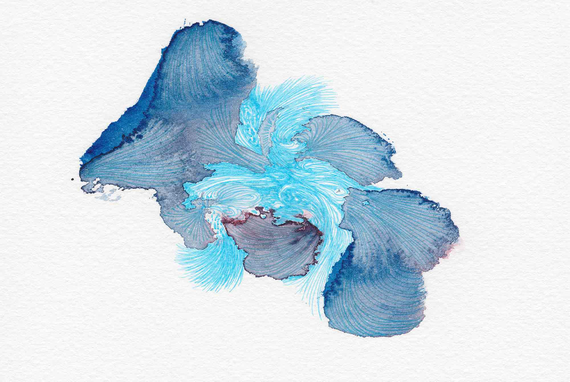 Something cold and warm [#SS15DW004] 2015, Watercolor and Pen on Paper, 3.9 x 5.8 in. / 100 x 148 mm