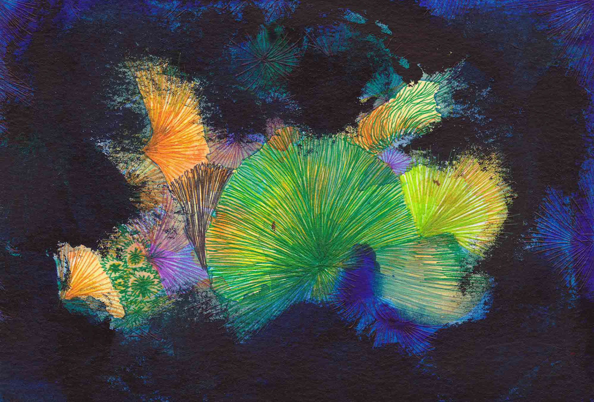 That Night, That Light [#SS16DW028] 2016, Watercolor and Pen on Acid-free Paper, 3.9 x 5.8 in. / 100 x 148 mm