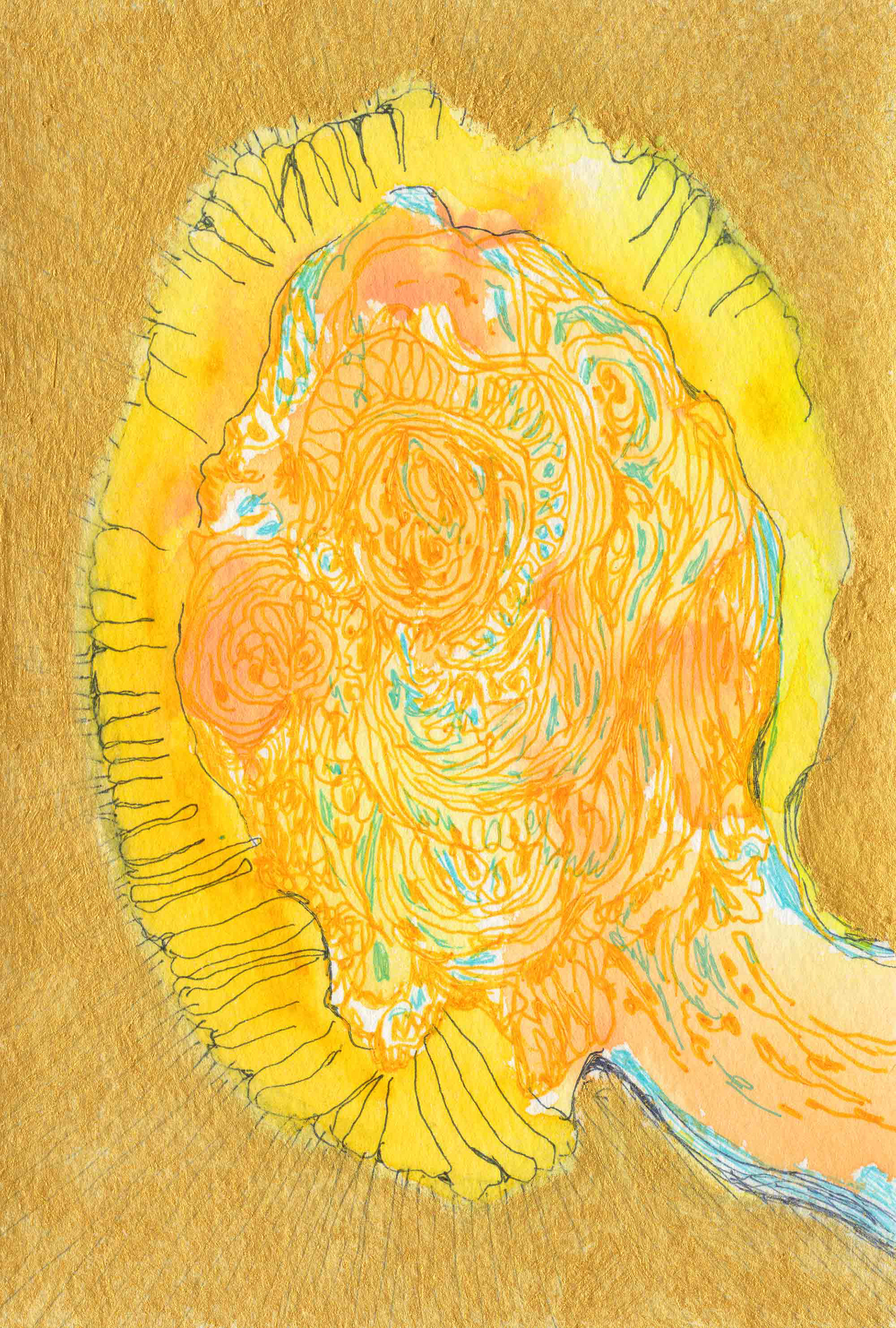 YES! [#SS16DW047] 2016, Watercolor and Pen on Acid-free Paper, 5.8 x 3.9 in. / 148 x 100 mm