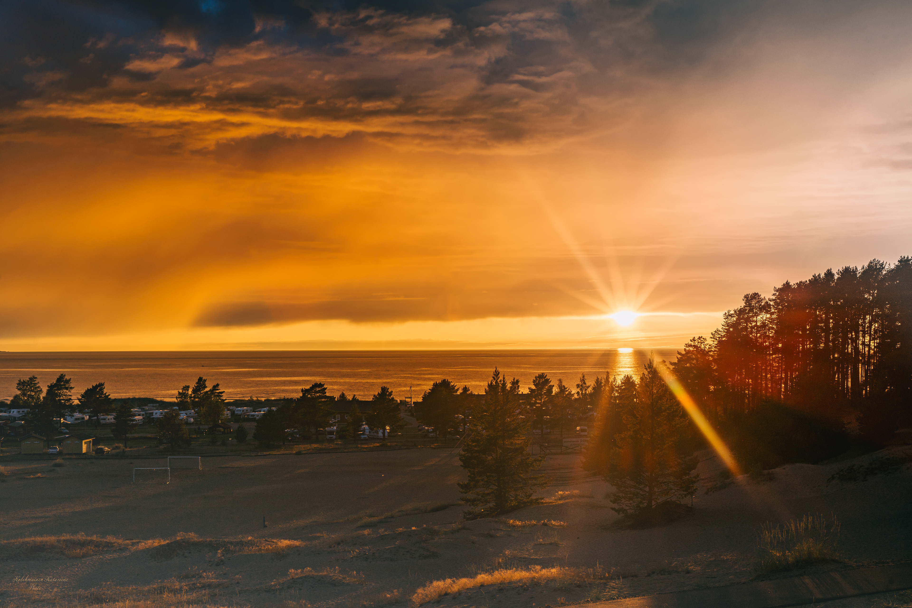 Kalajoen auringonlasku heinäkuussa 2023