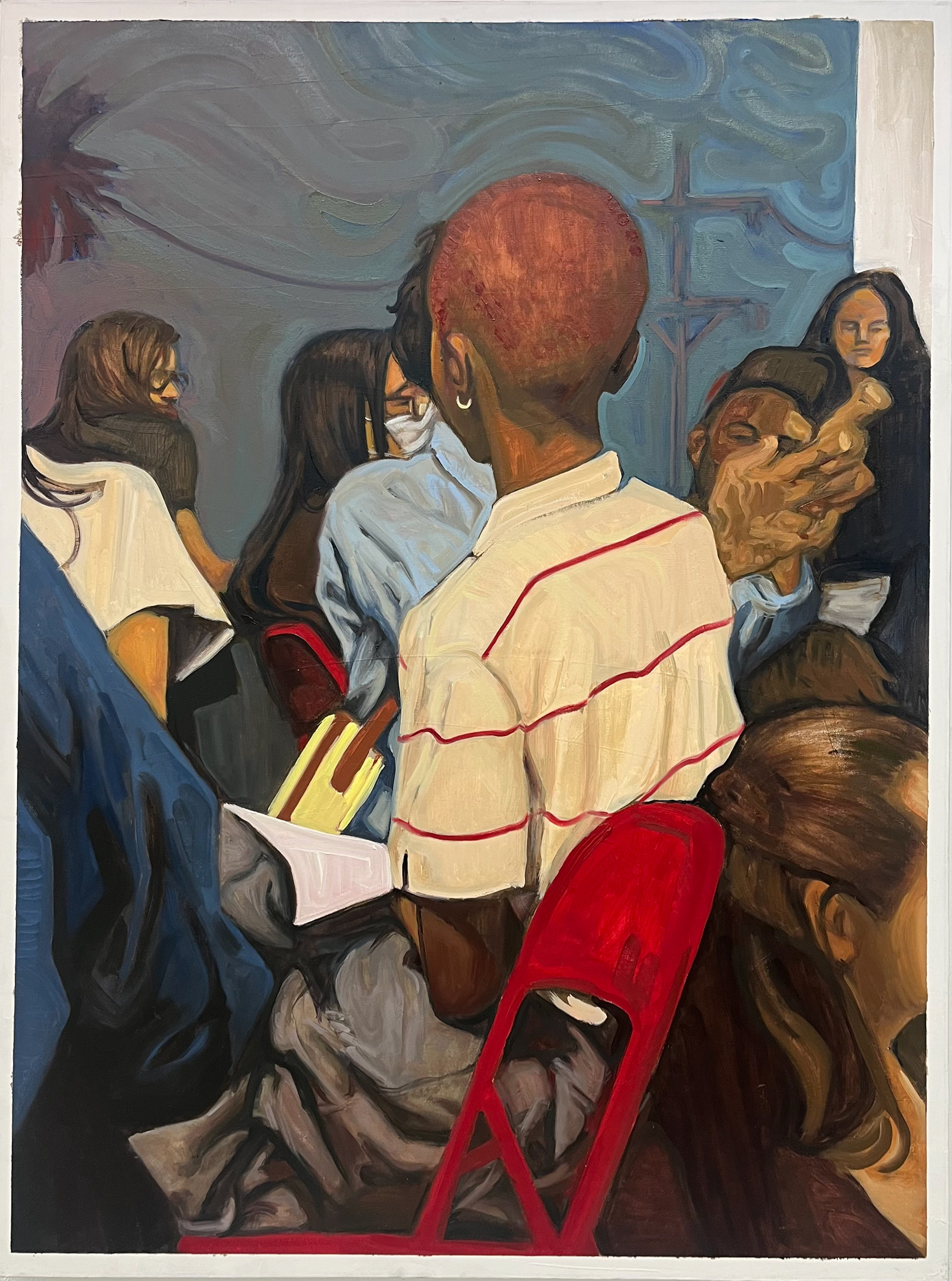 thousands of wings, oil on canvas, 36 x 48 inches, 2025