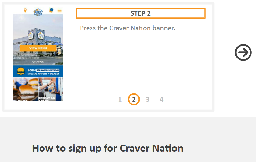 Step 1 of Sign-up Process