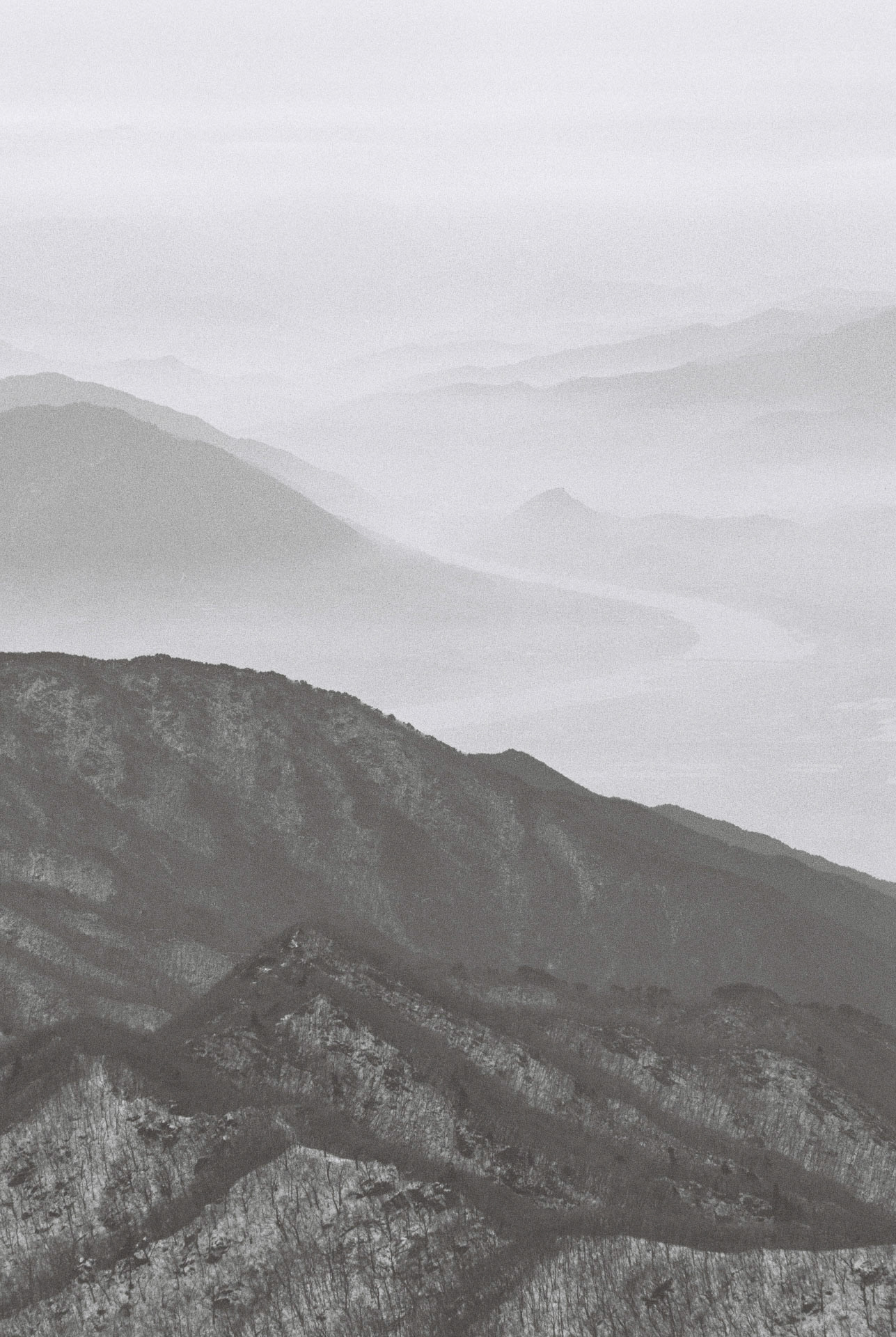 The Seomjin river from Nogo-dan in Jiri-san, RoK (2015). in Jiri-san, RoK 