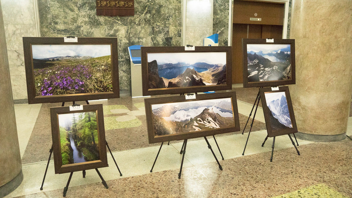 Pyongyang exhibition (2015) at the Grand Peoples Study House 인민대학습당.