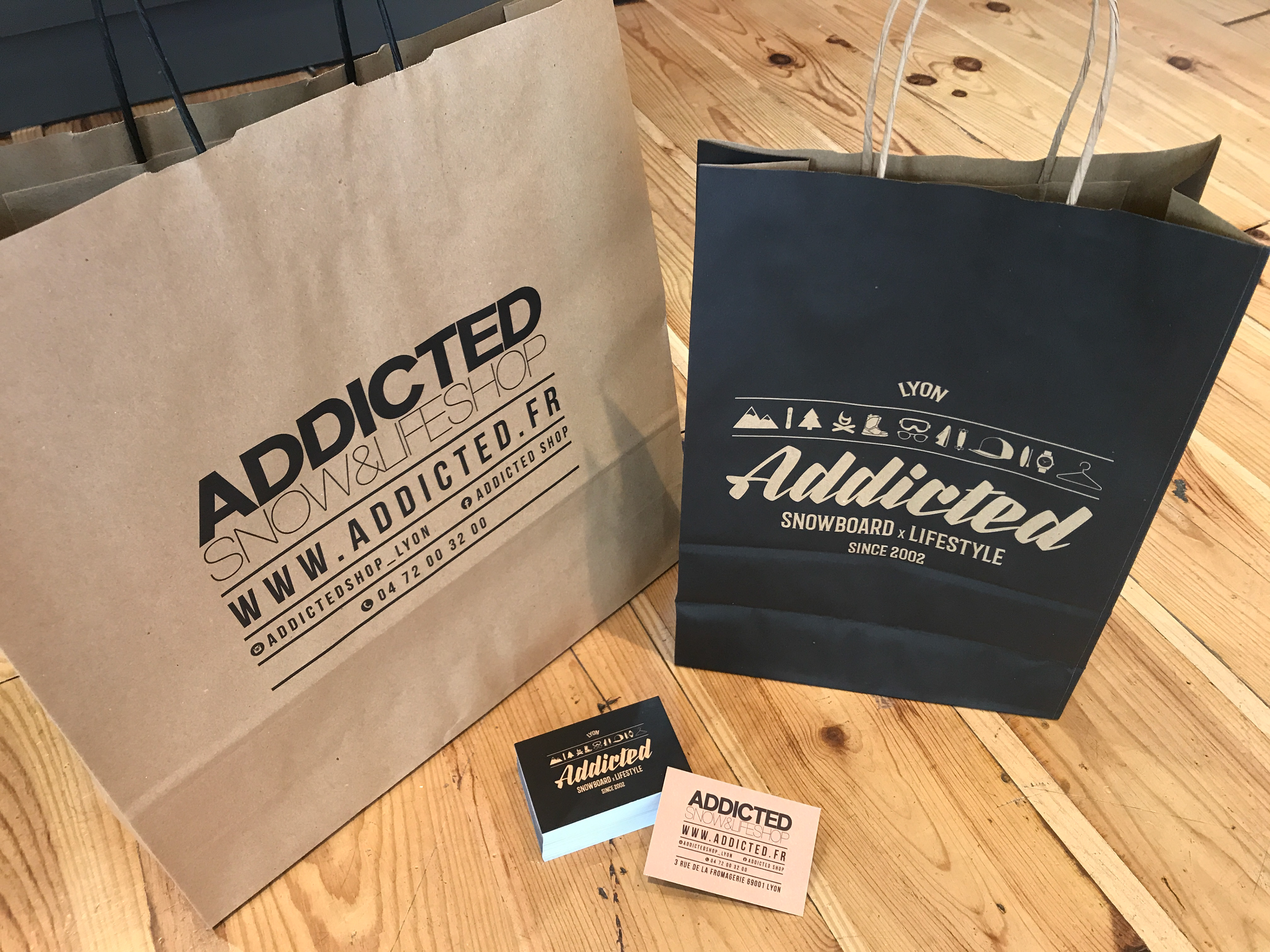 Bags & cards using a new logo creation