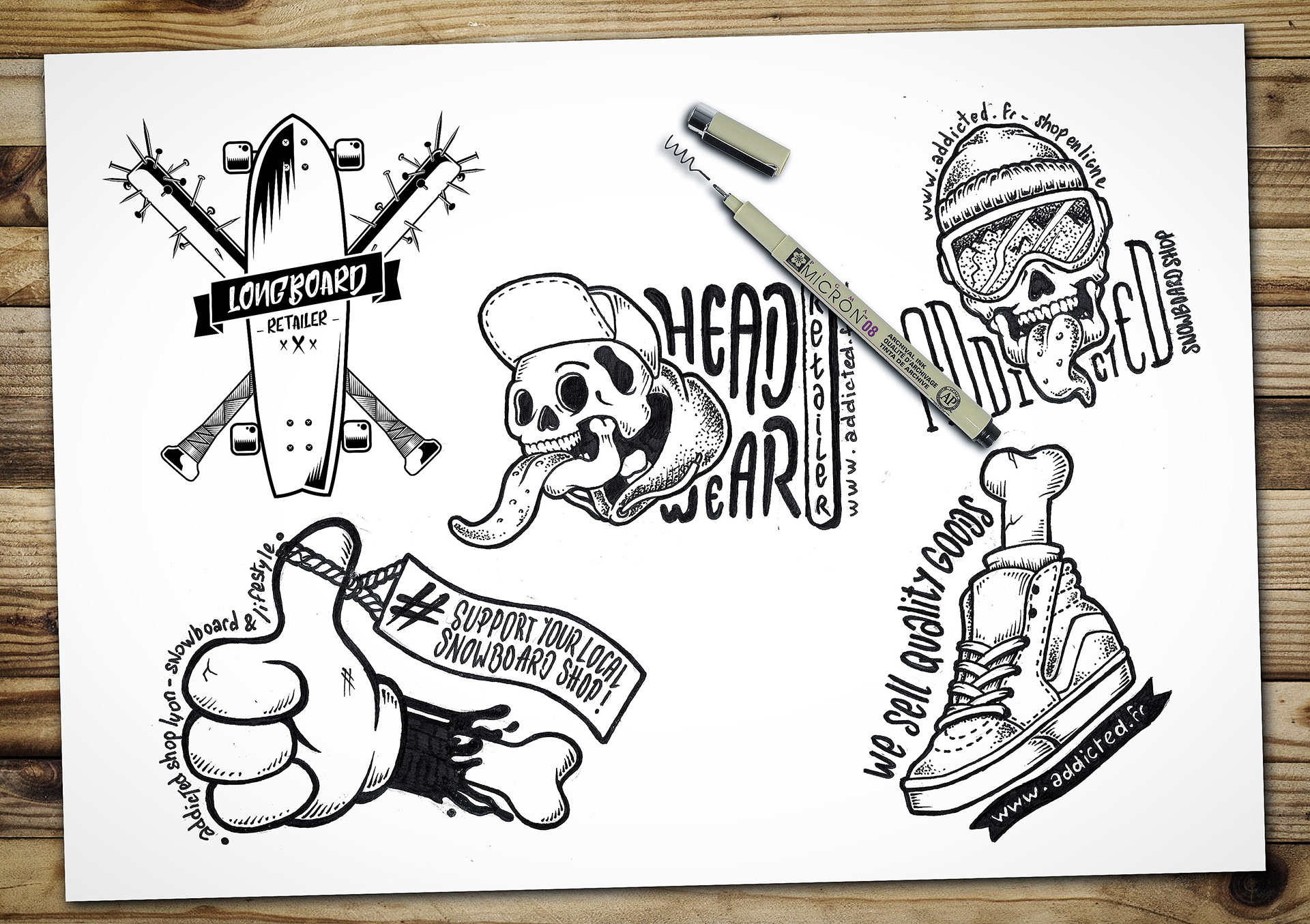 Illustrations for promotional stickers