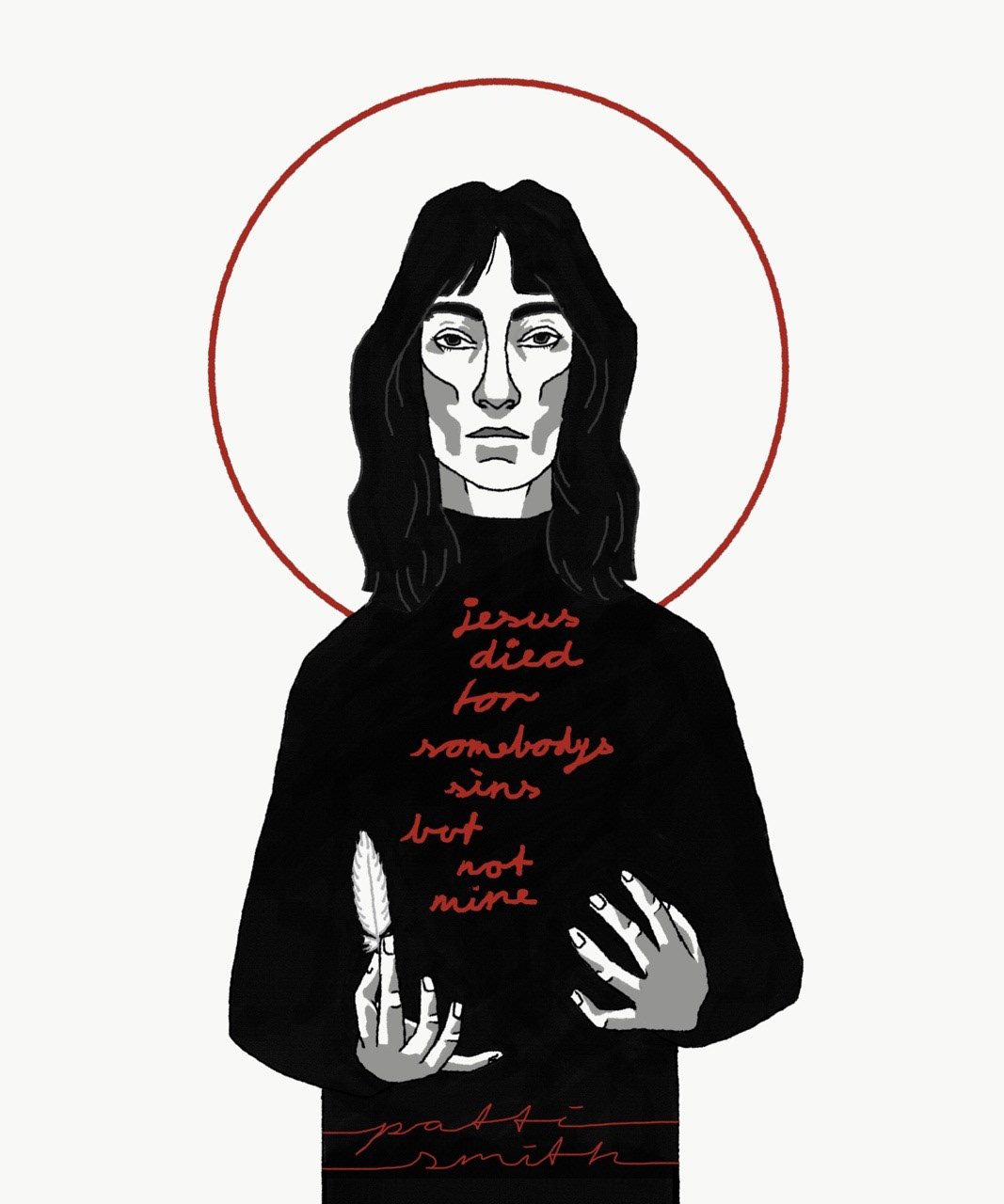 ST PATTI SMITH. Illustration, digital