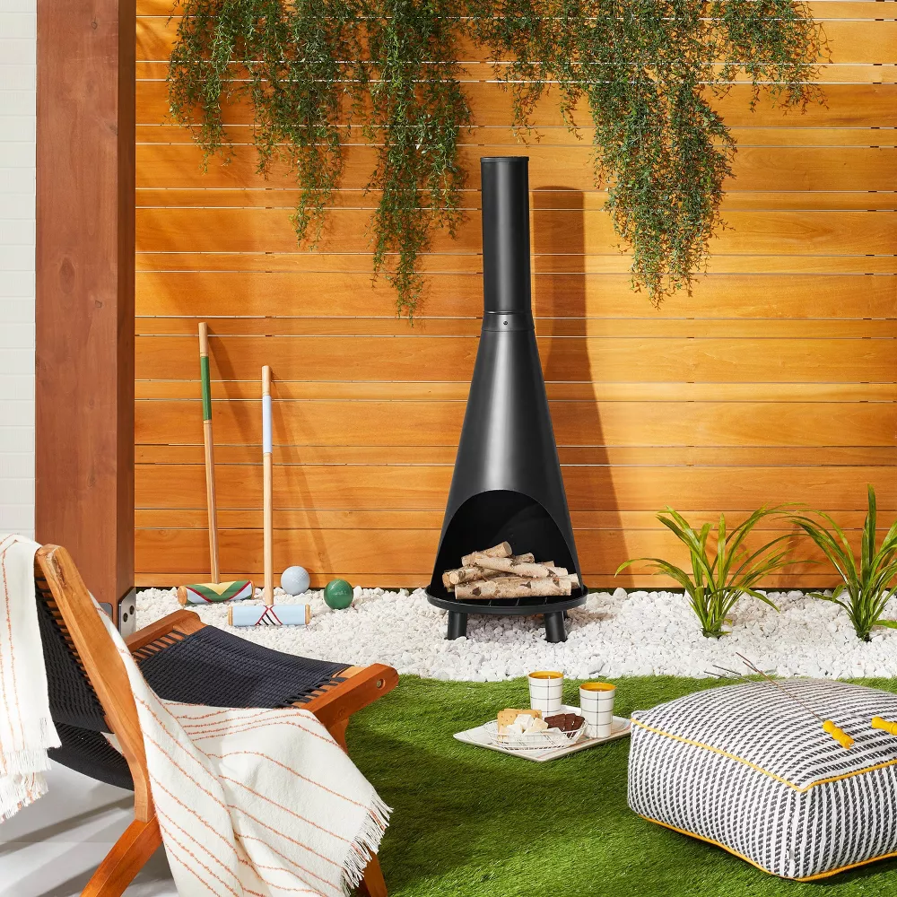 Wood Burning Outdoor Metal Chimenea