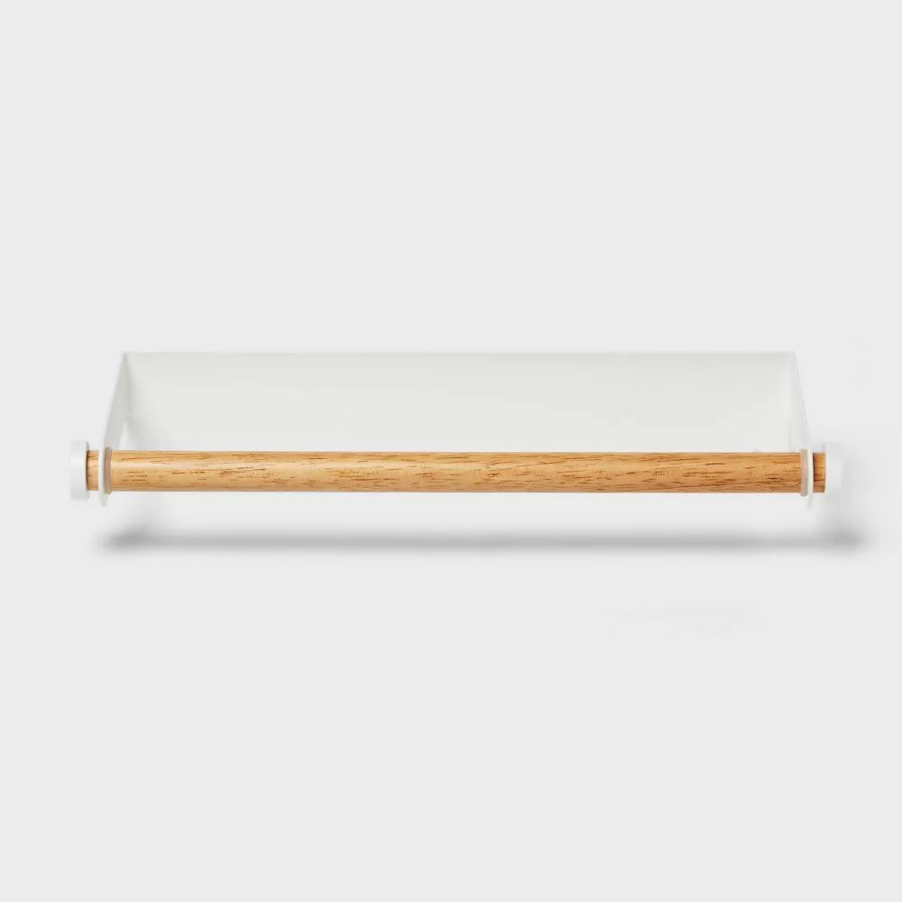 Wood + Metal Paper Towel Holder