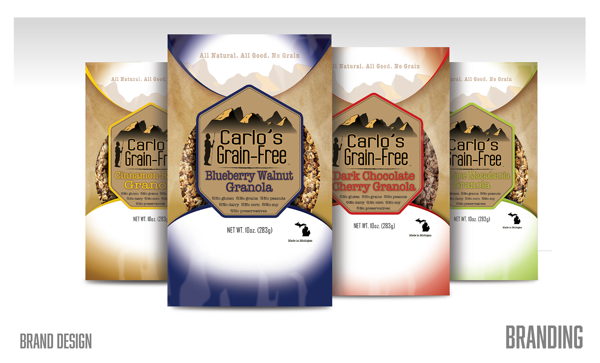 Packaging Refresh - Carlo's Grain-Free Granolas