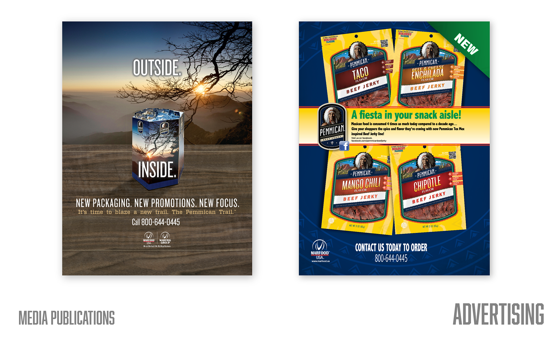 Media Advertisement Publications - Pemmican Display Resign & Tex-Mex Line Extensions