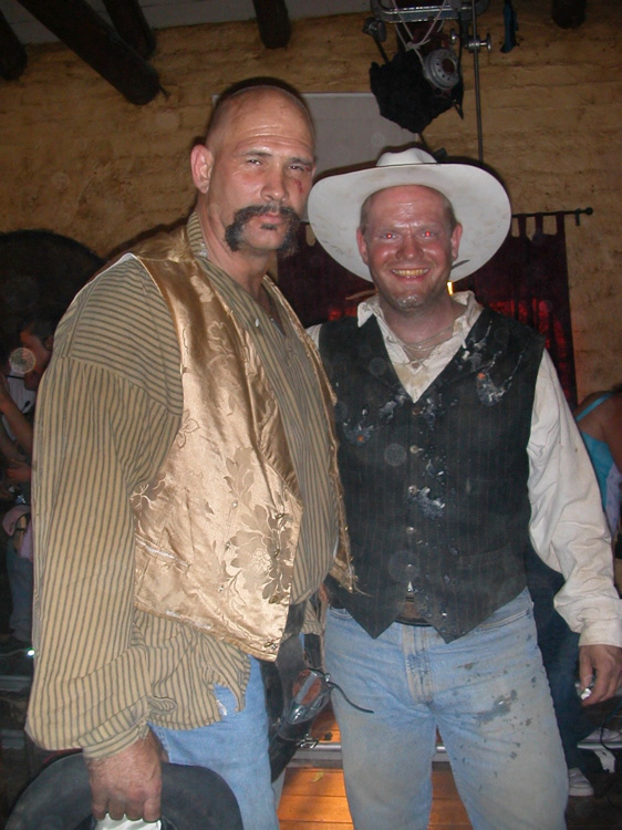 With Nils Allen Stewart on set of All Souls Day.