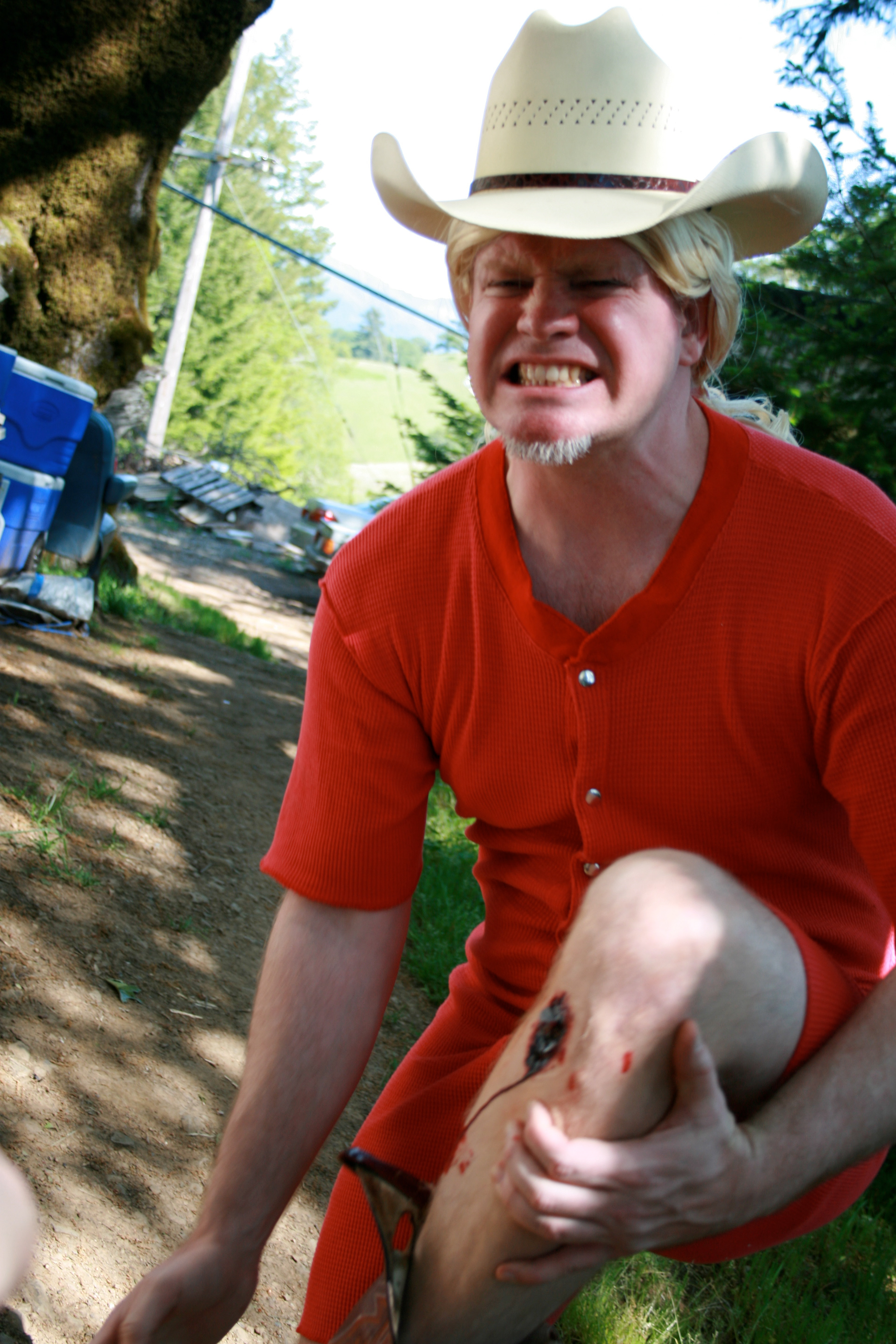 On set of "Making of Invasion the Freedom Snatchers" as Stunt Coordinator and Stunt Player.