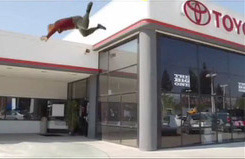 Doing a high fall for Matt Leonard on a Toyota commercial.