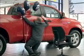 Doing a pray-fall for Matt Leonard on a Toyota commercial.