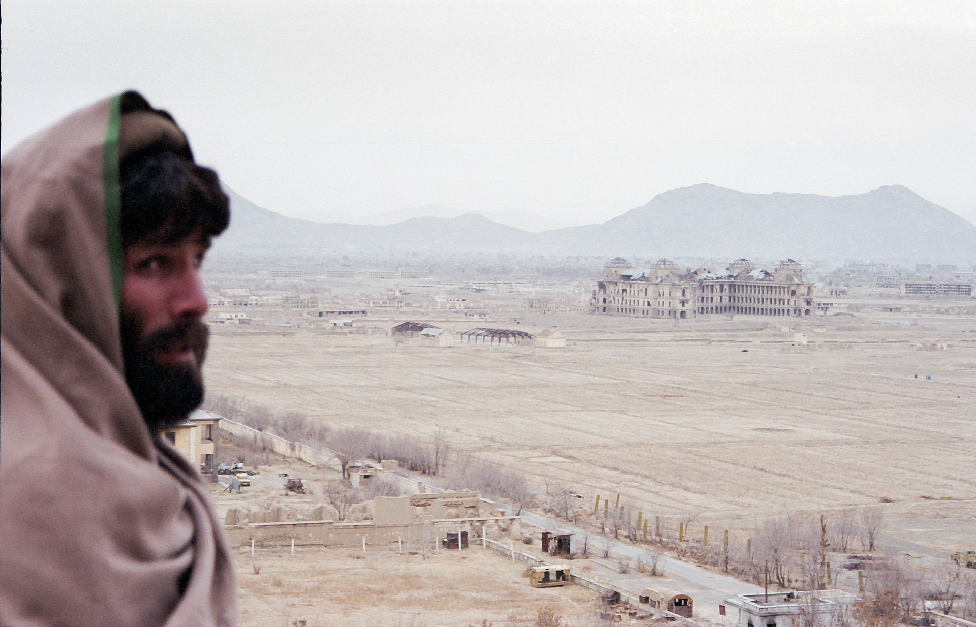 At the defence ministry (in background)