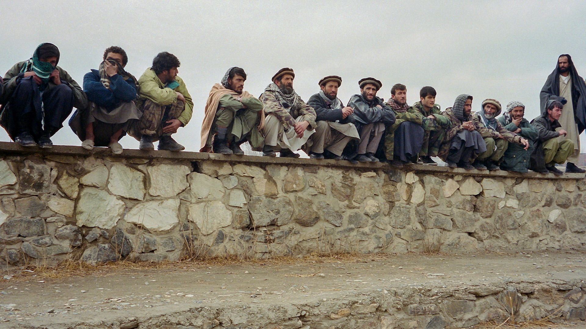Buzkashi spectators