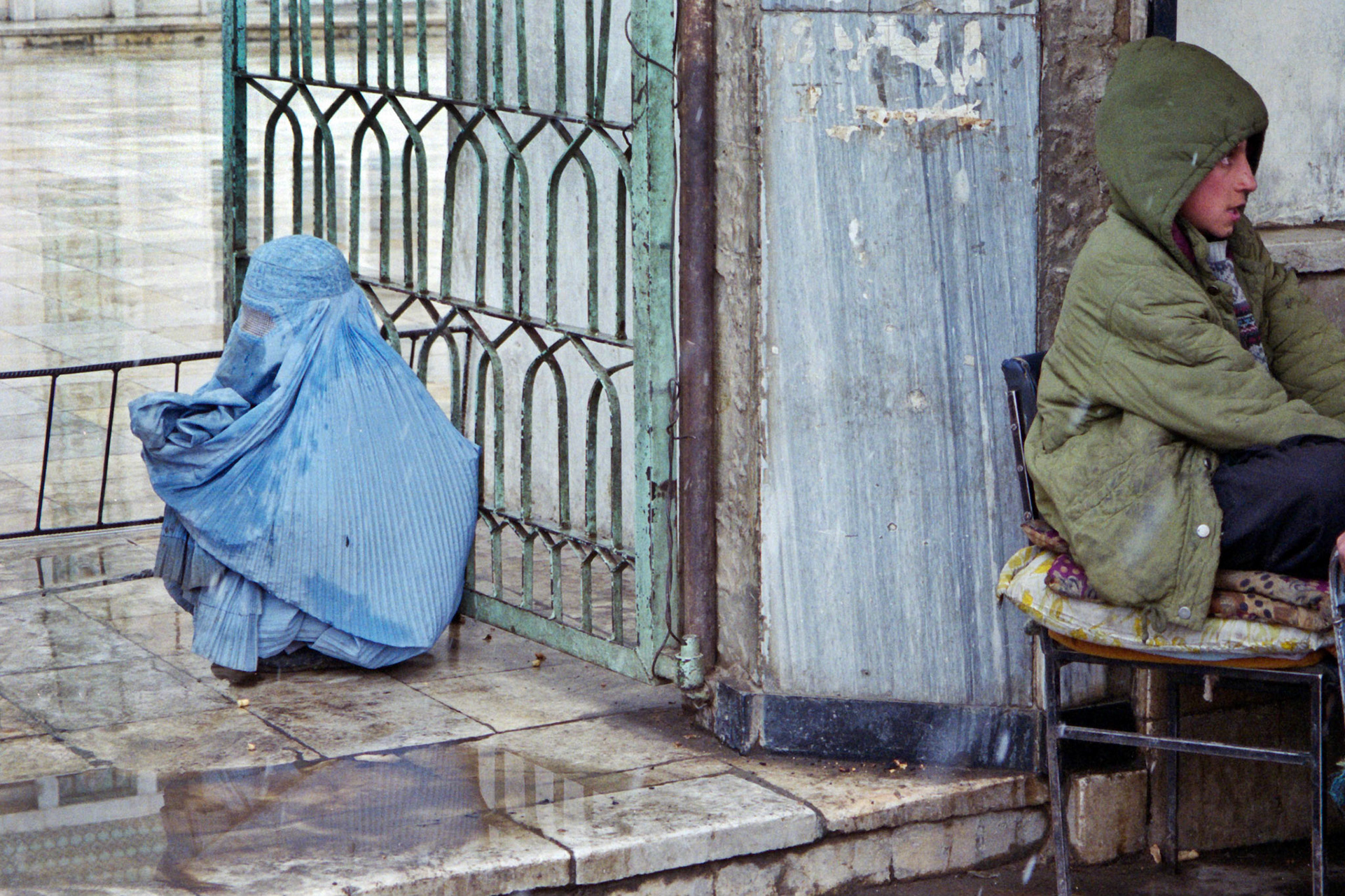 Woman begging