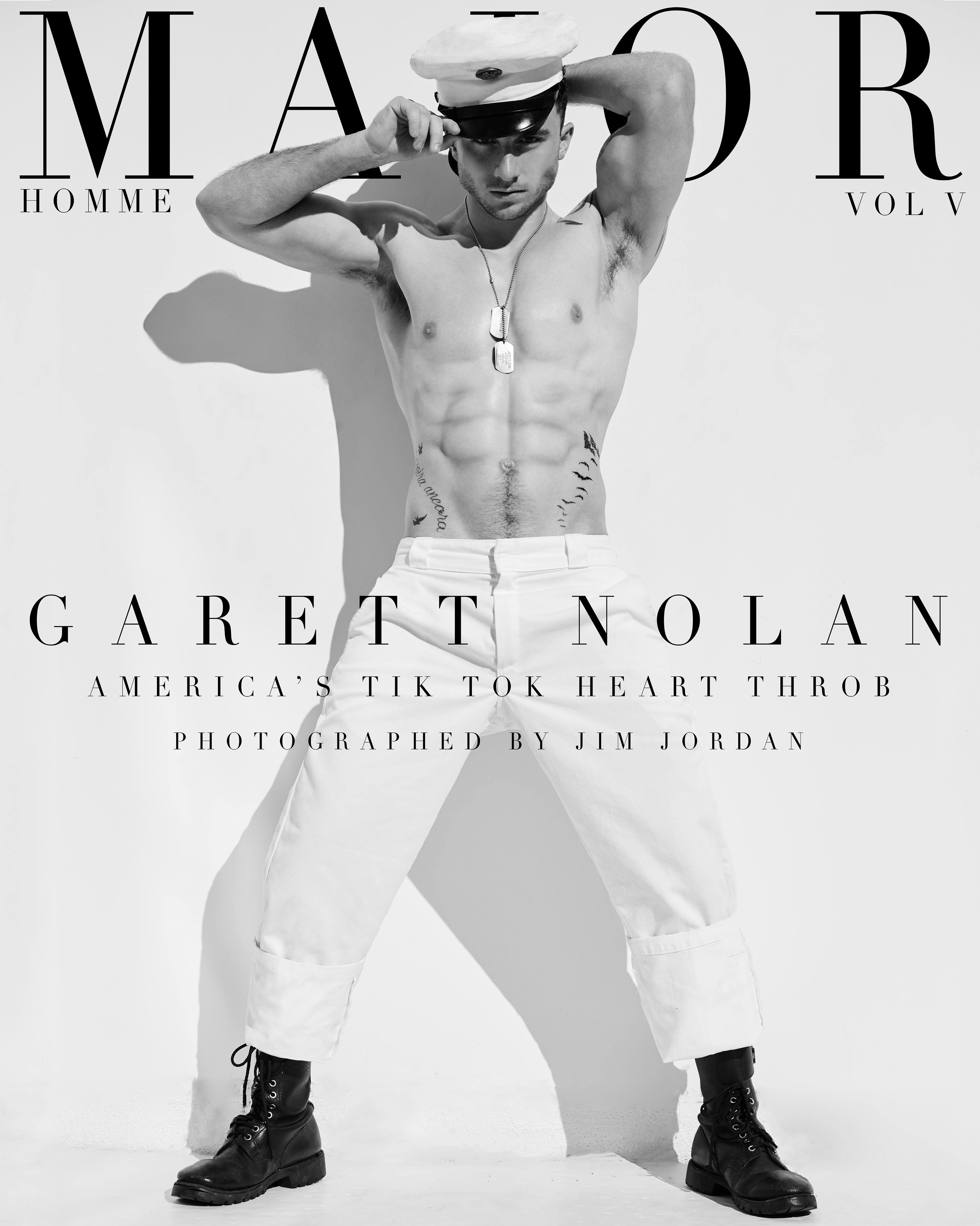 Model Garett Nolan photographed by celebrity fashion photographer Jim Jordan for Major Magazine