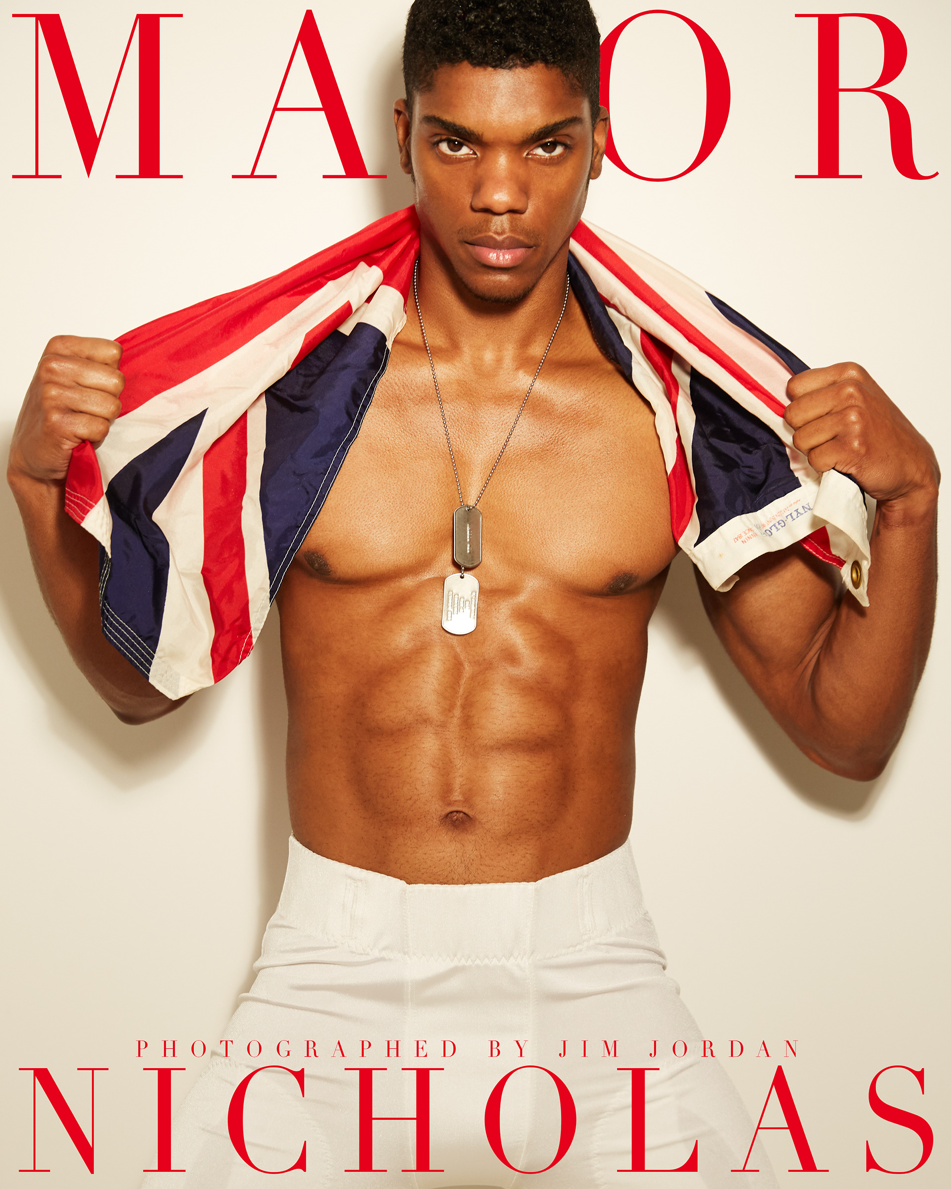 Model Nicholas Kodua photographed by celebrity fashion photographer Jim Jordan for Major Magazine