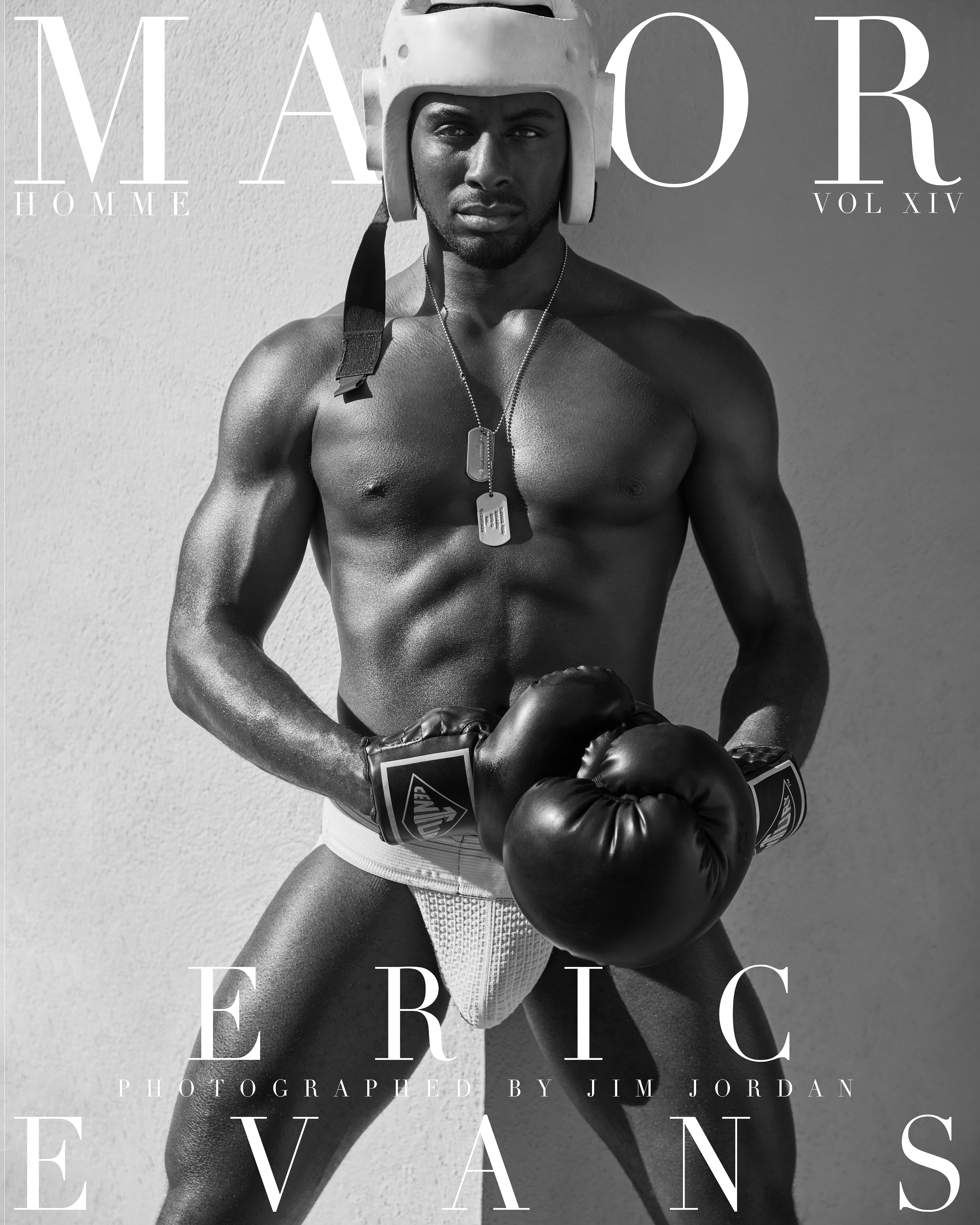 Model Eric Evans photographed by celebrity fashion photographer Jim Jordan for Major Magazine