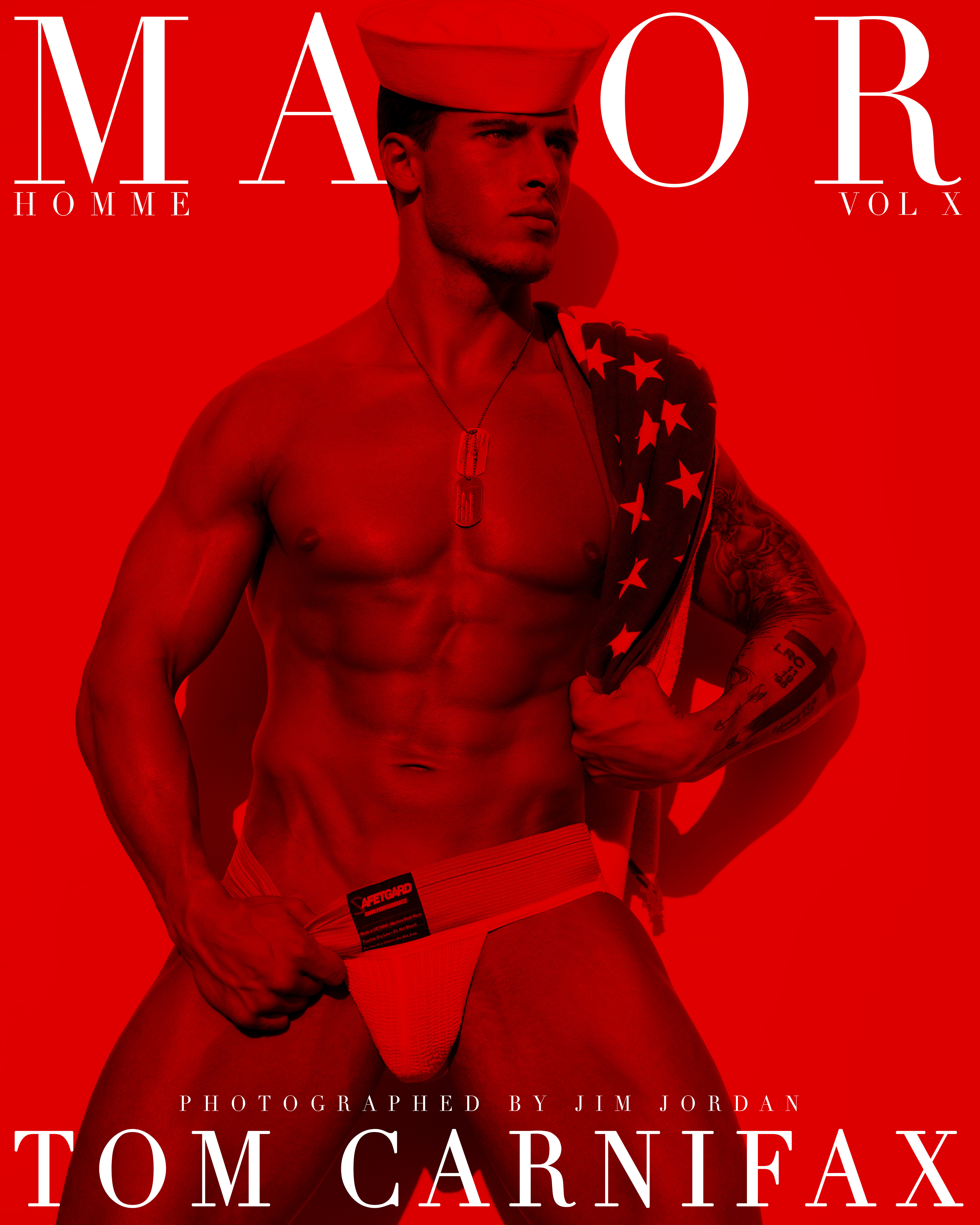 Model Tom Carnifax photographed by celebrity fashion photographer Jim Jordan for Major Magazine