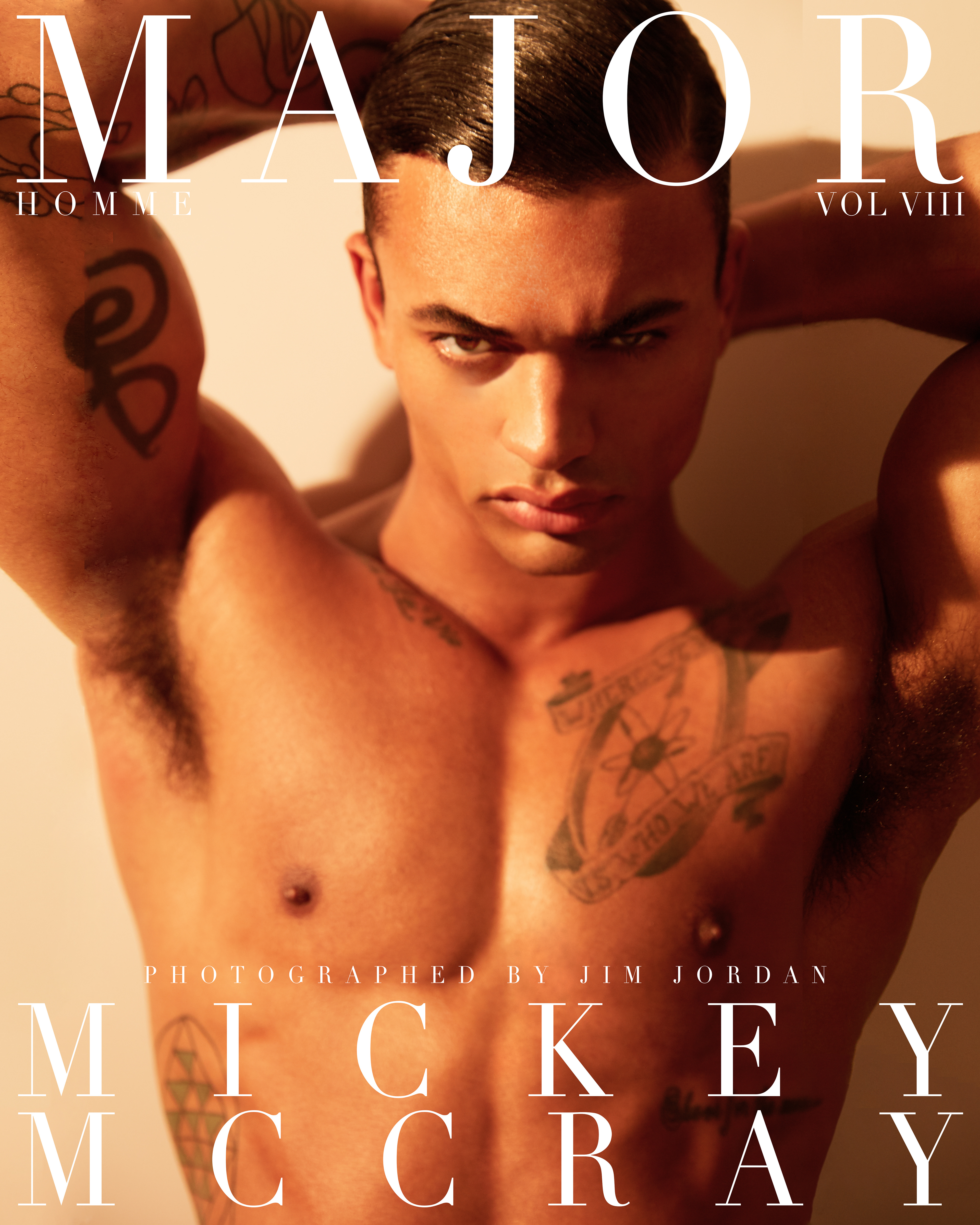 Model Mickey McCray photographed by celebrity fashion photographer Jim Jordan for Major Magazine