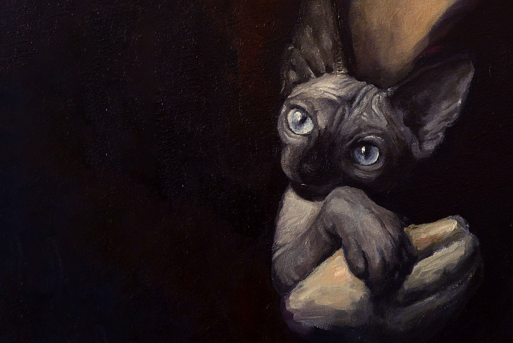 Salamandrina with Ségolène (detail) - oil on canvas - 2019