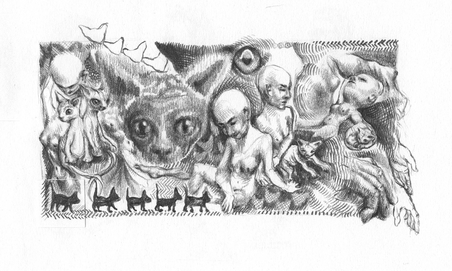 Brainworld IX - pencil on paper - 12 cm x 6 cm - 2019
