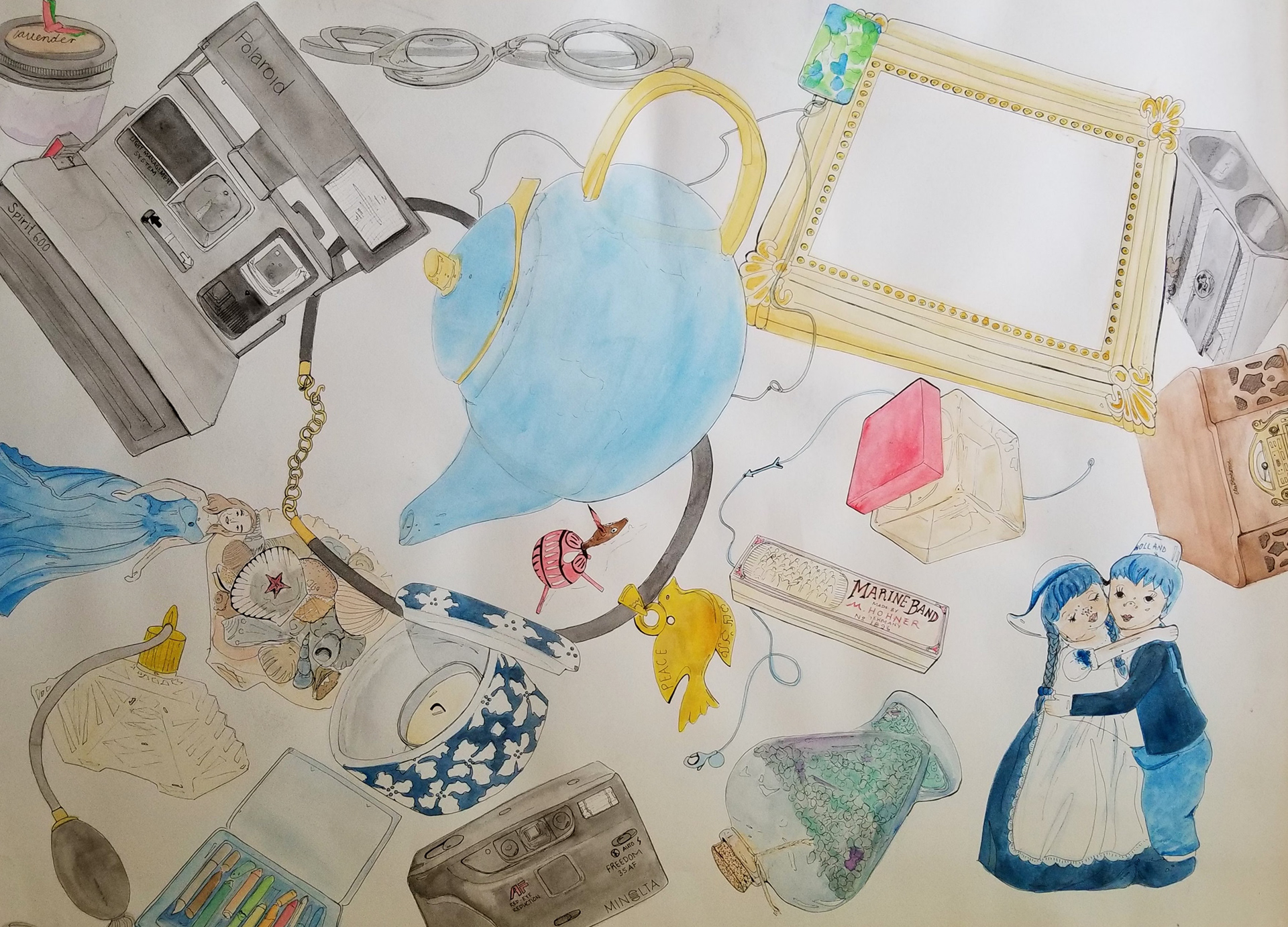 Water Colour and Pen, 2019