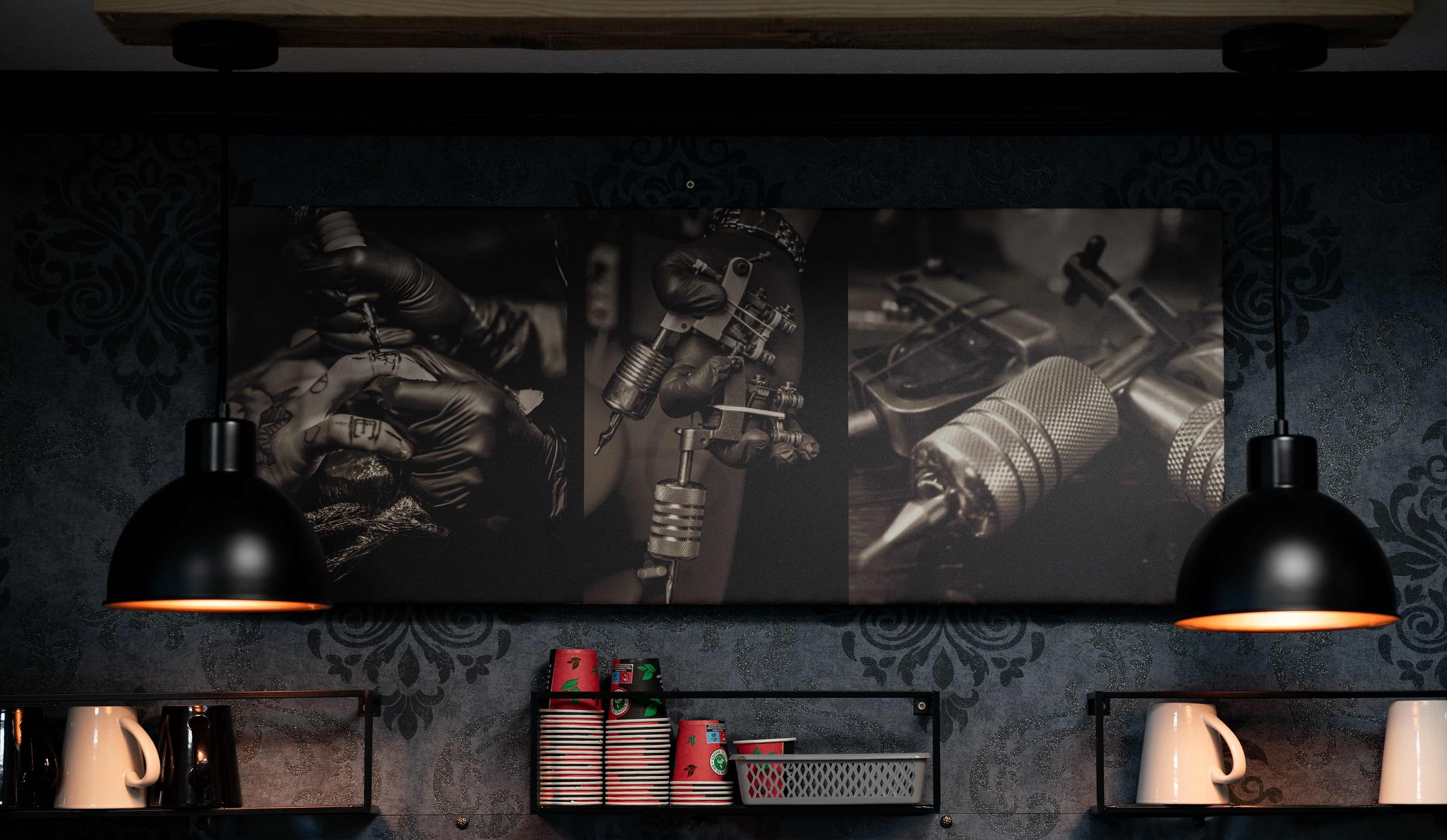 Fotografie eines Tattoostudios